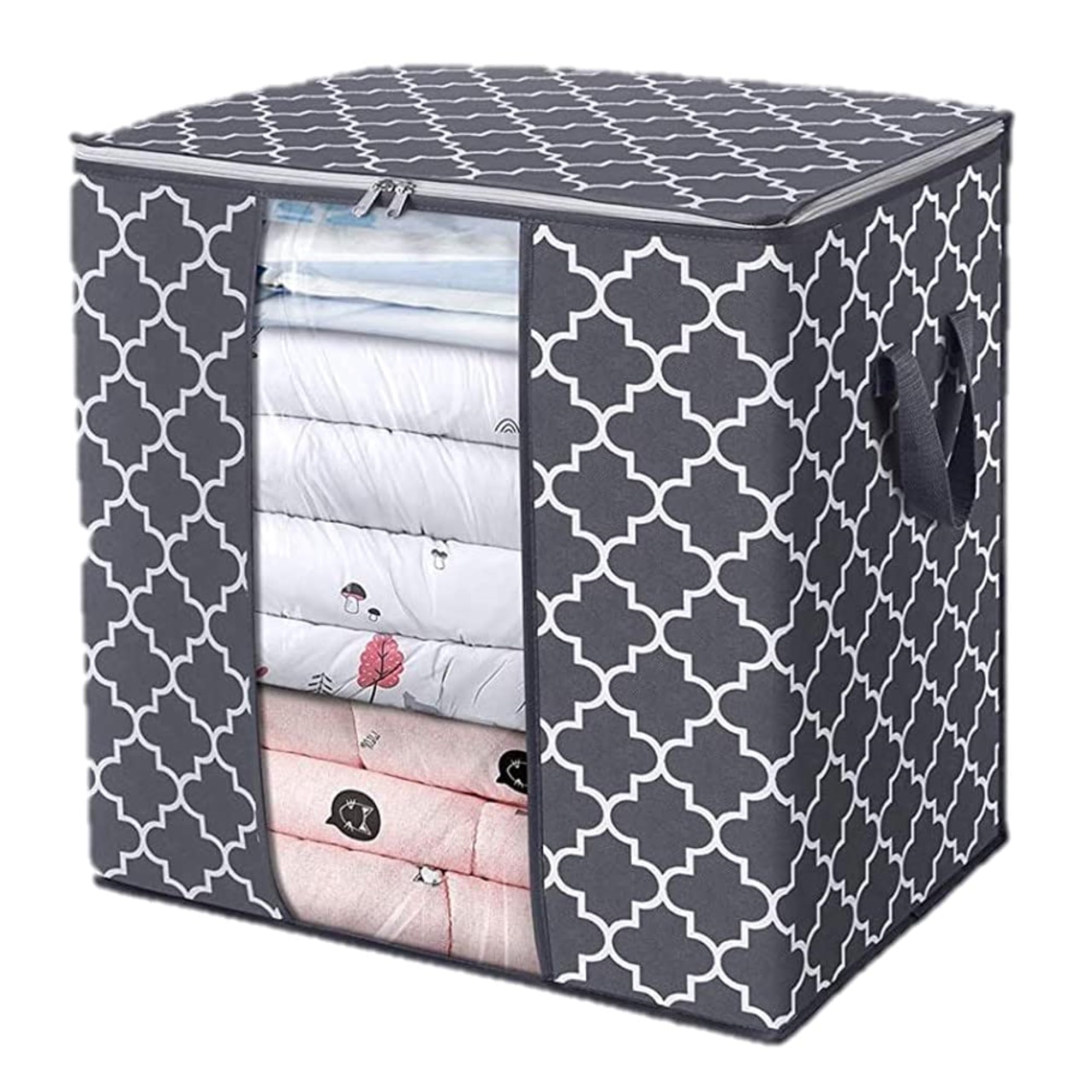 Raahii Large Dustproof Transparent Blanket Storage Bag For Double Bed Quilt/Saree Packing Bag/Lehnga/Winter Clothes, Pillow Stor