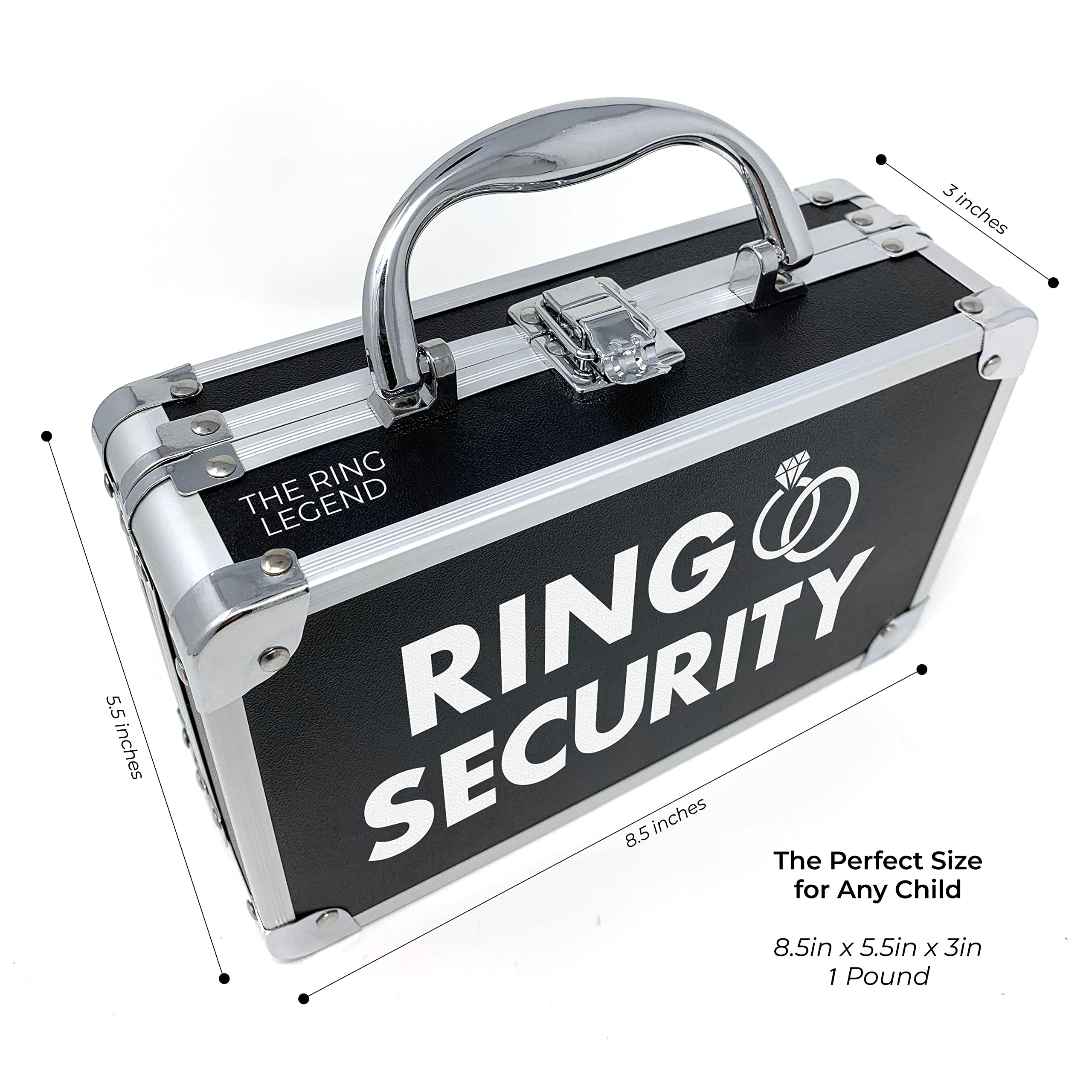 The Ring Legend Ring Security Ring Bearer Briefcase With Padded Slits To Hold Rings - Ring Bearer Gifts - Wedding Ring Security