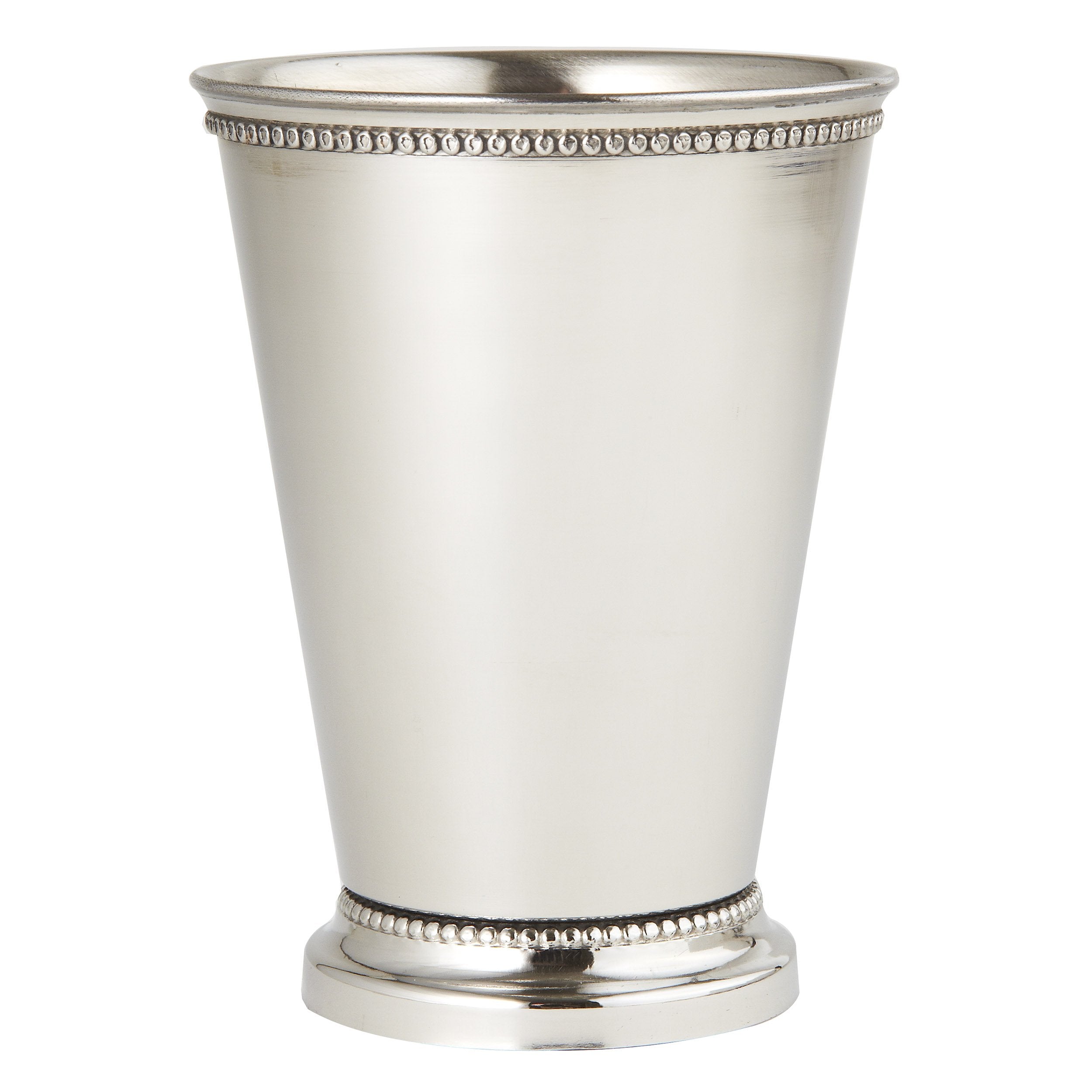 Elegance 90471 Beaded Mint Julep Cup, 4.5, Silver