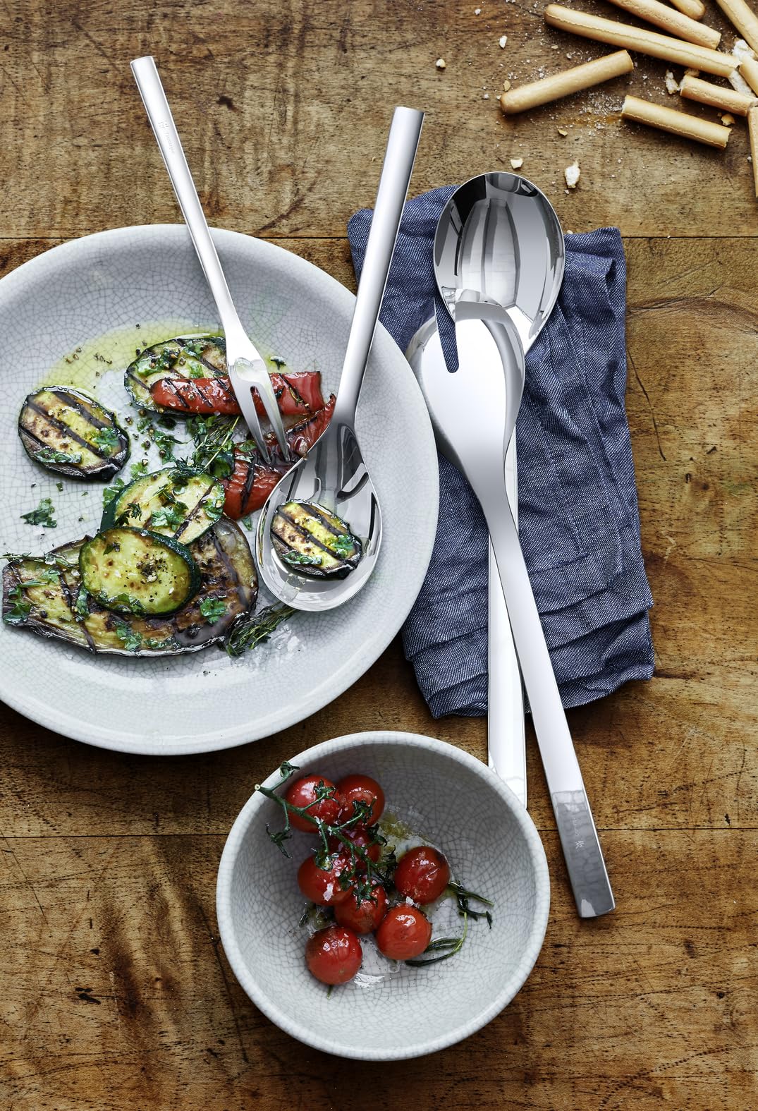 Wmf Serving Set 3 Pieces Nuova Cromargan Stainless Steel 18/10 Brushed