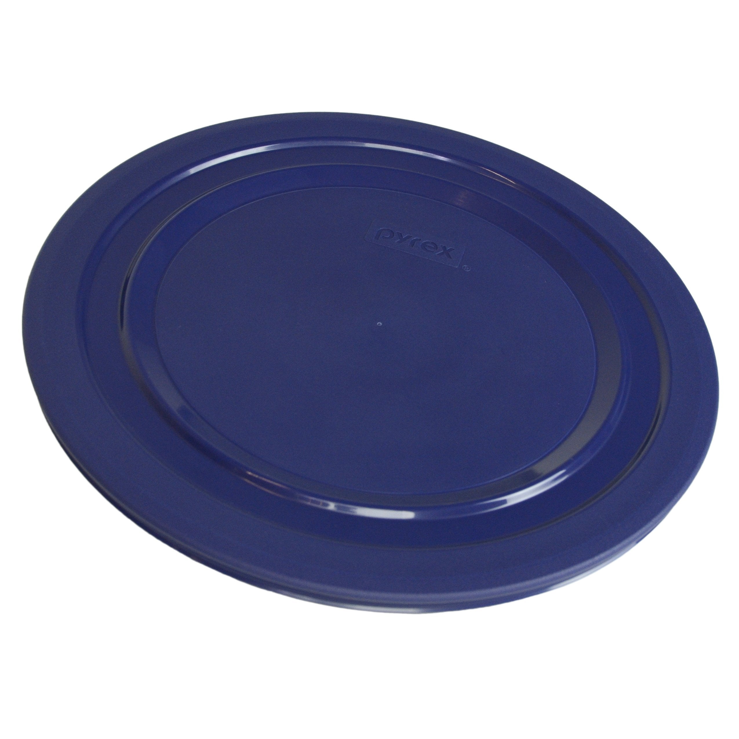 Pyrex 7404-Pc 4.5 Quart Navy Blue Round Plastic Storage Lid, Made In Usa - 2 Pack