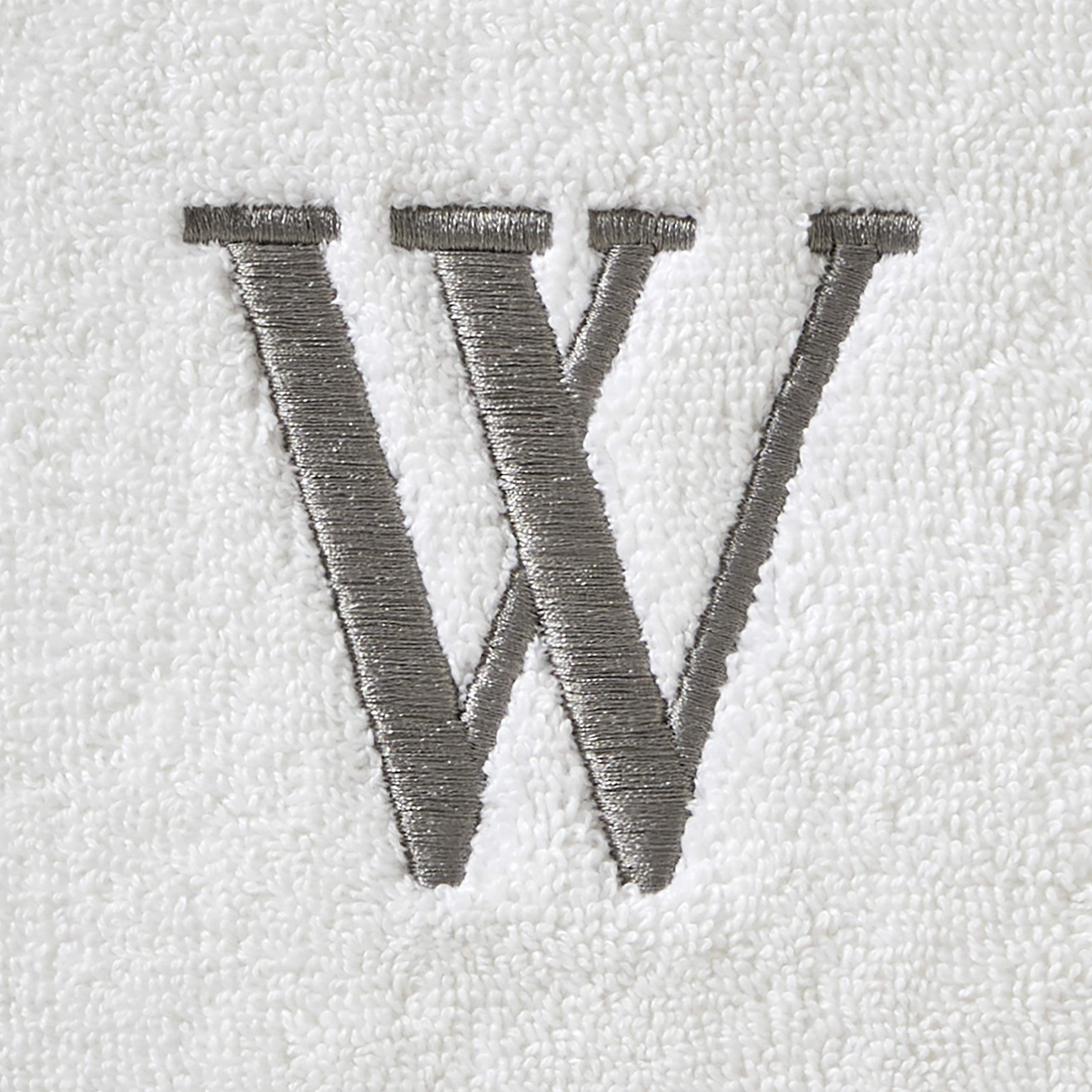 Skl Home Casual Monogram Hand Towel Set, W, 16X26, White 2 Count