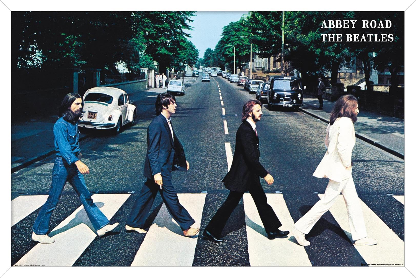 Trends International The Beatles - Abbey Road Wall Poster, 22.37'' X 34.00'', White Framed Version