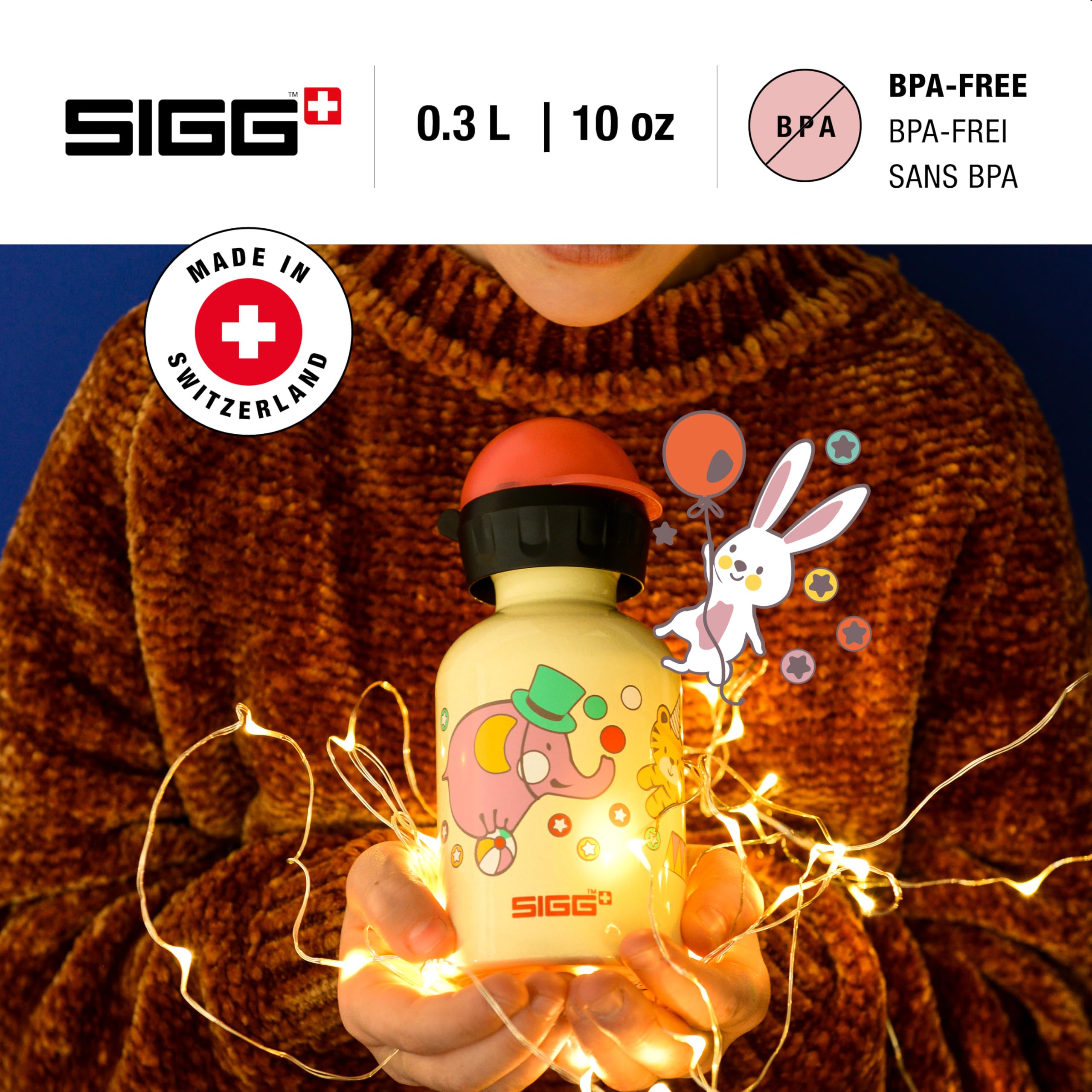 SIGG - Kids Water Bottle - Fantoni - Leakproof - Lightweight - BPA Free - Aluminum - 10 Oz