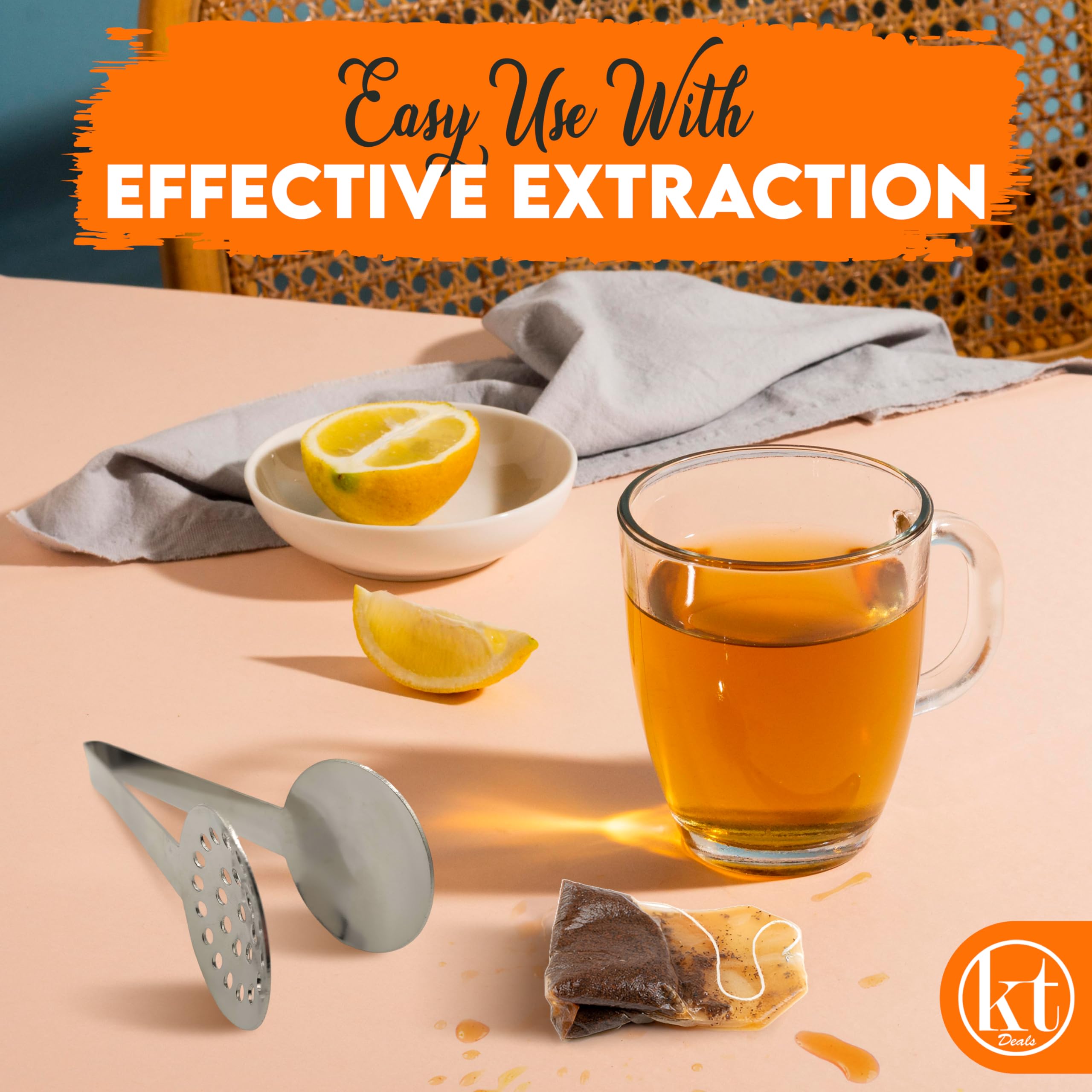 2 Pack Tea Bag Squeezer Stainless Steel Tea Bag Squeezer Tongs Strainer Gripper Picker