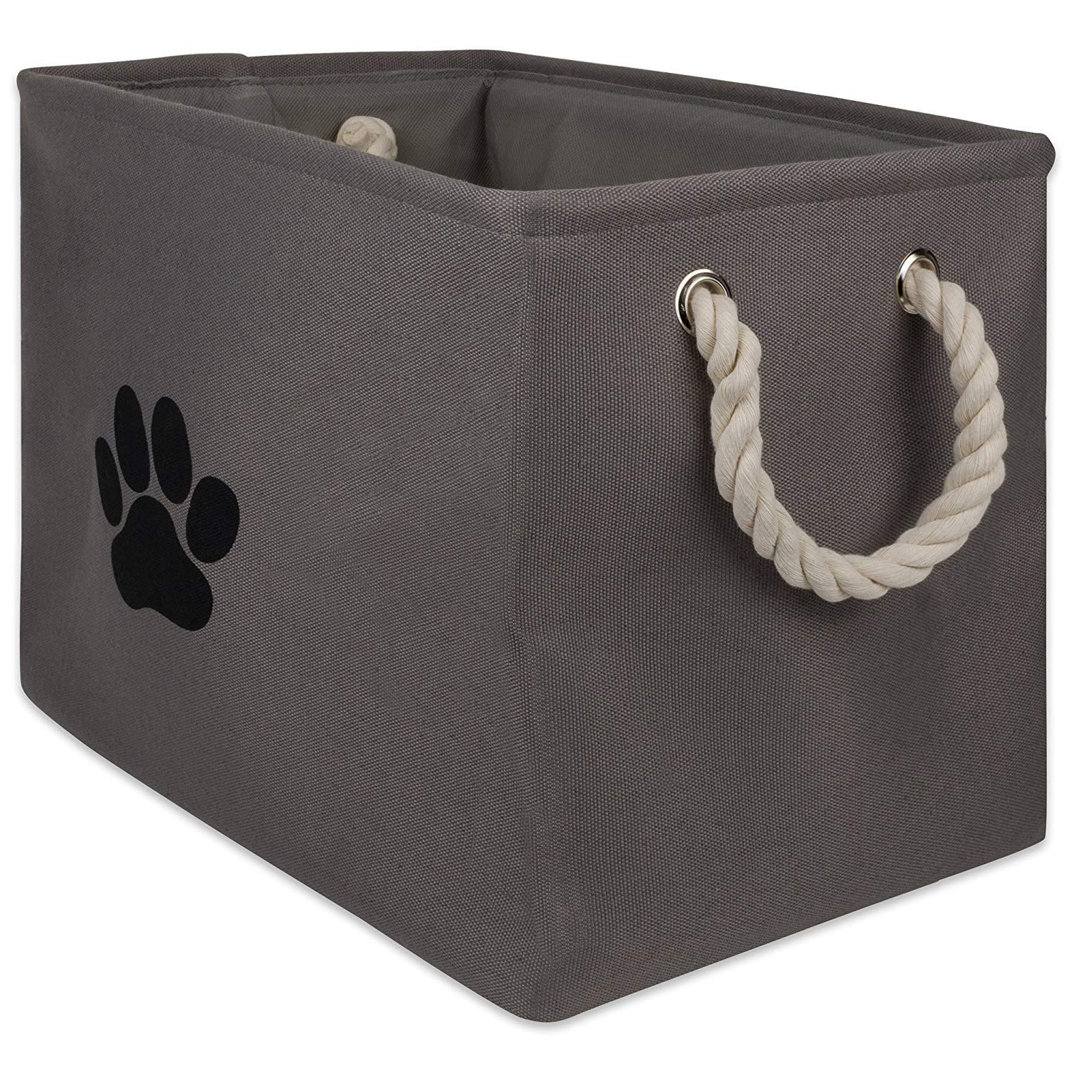 Bone Dry Pet Storage Collection Collapsible Bin  Small Rectangle  Gray