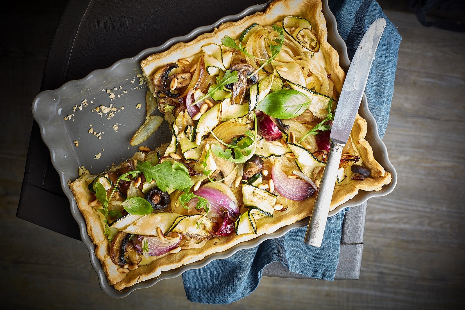 Emile Henry Deep Rectangle Tart Dish, 2 Quart, Charcoal