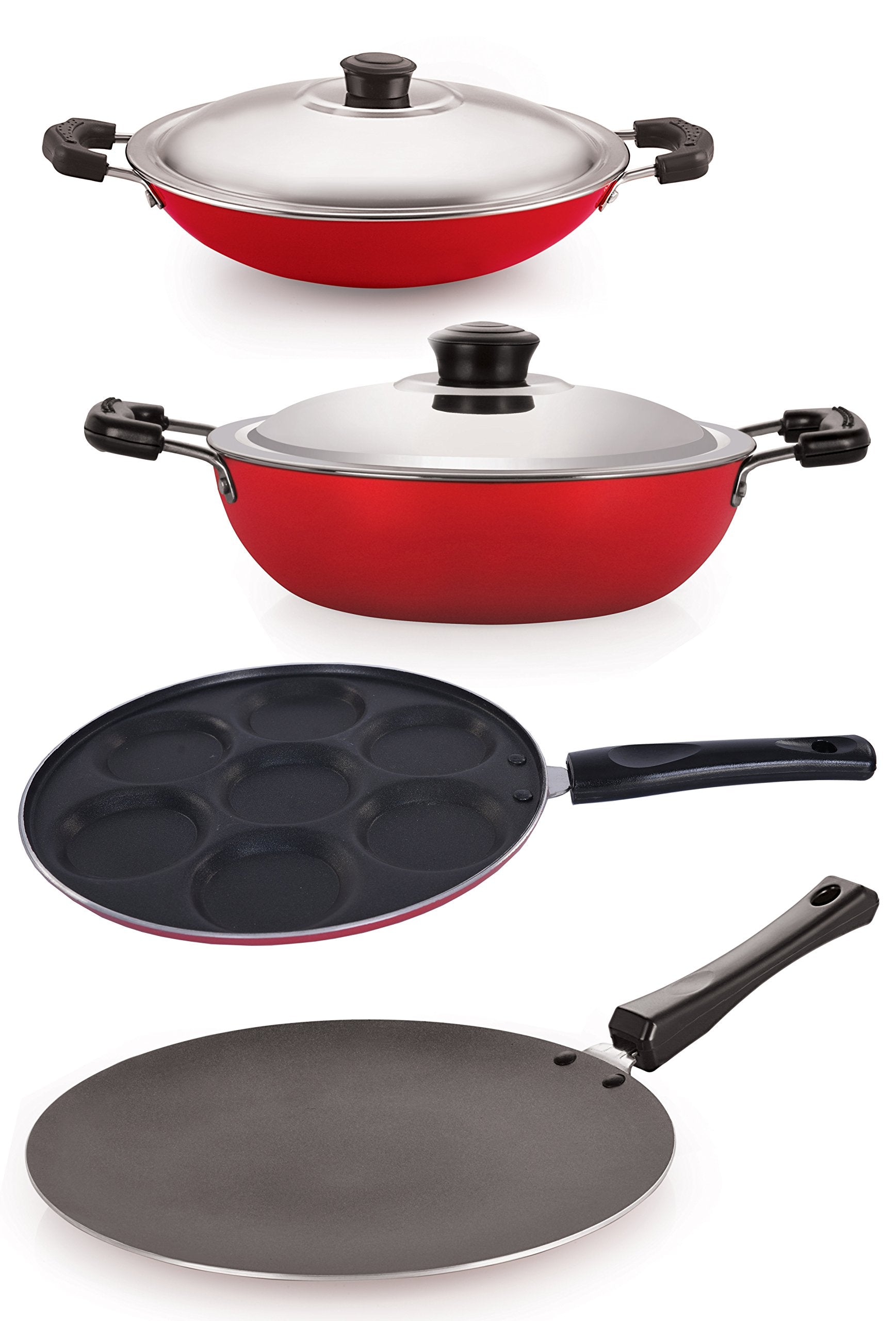 Nirlon Bpa Free NonStick Cooking Combo Utencil Gift Set With Lid
