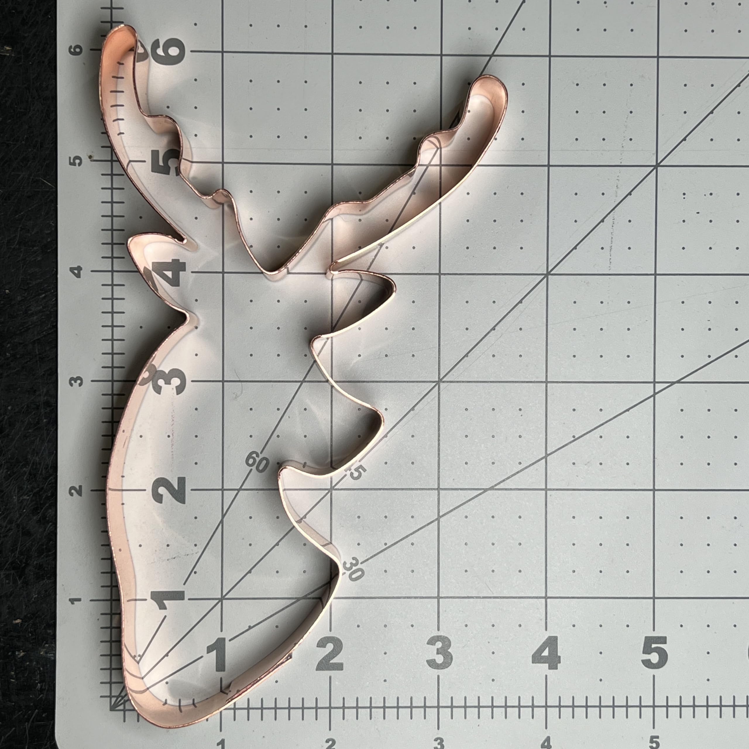 Large Deer Hunters Trophy Buck Cookie Cutter 6 X 4 Inches - Handcrafted Copper Cookie Cutter By The Fussy Pup