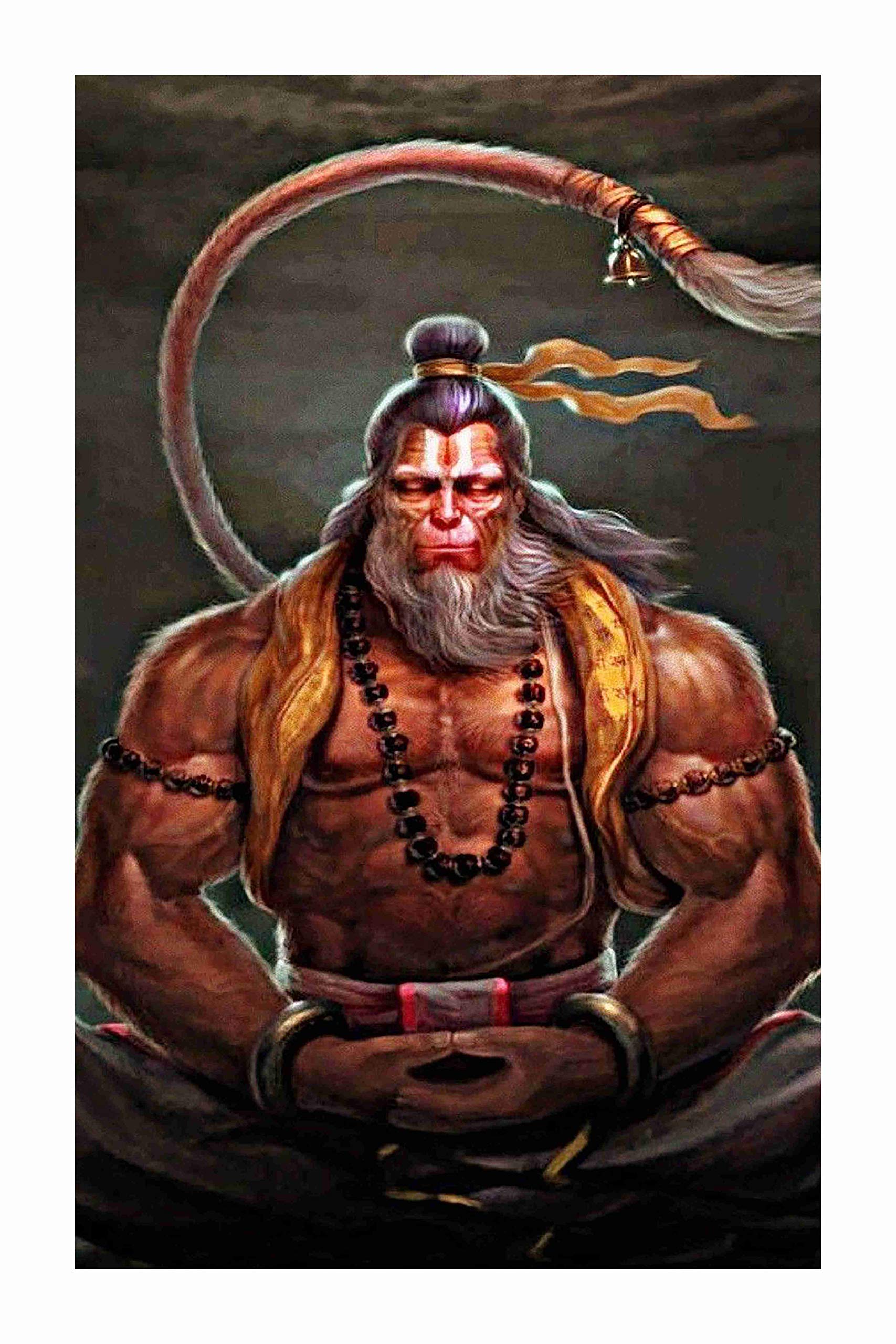 Baldau Prints Hanuman Ji Big Size Flex Poster For Room (24X36 Inch,210 Gsm,Gloss Finish) D-2736