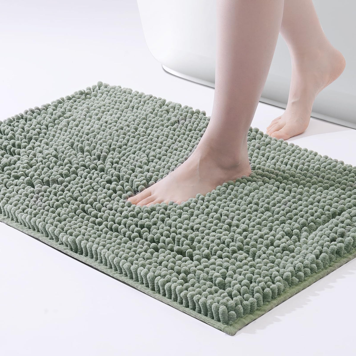 Freshmint Large Chenille Bathroom Rugs Mat 36''X24'', Non-Slip Bath Mat For Bathroom Floor & Bathtub, Washable Shower Shag Bath