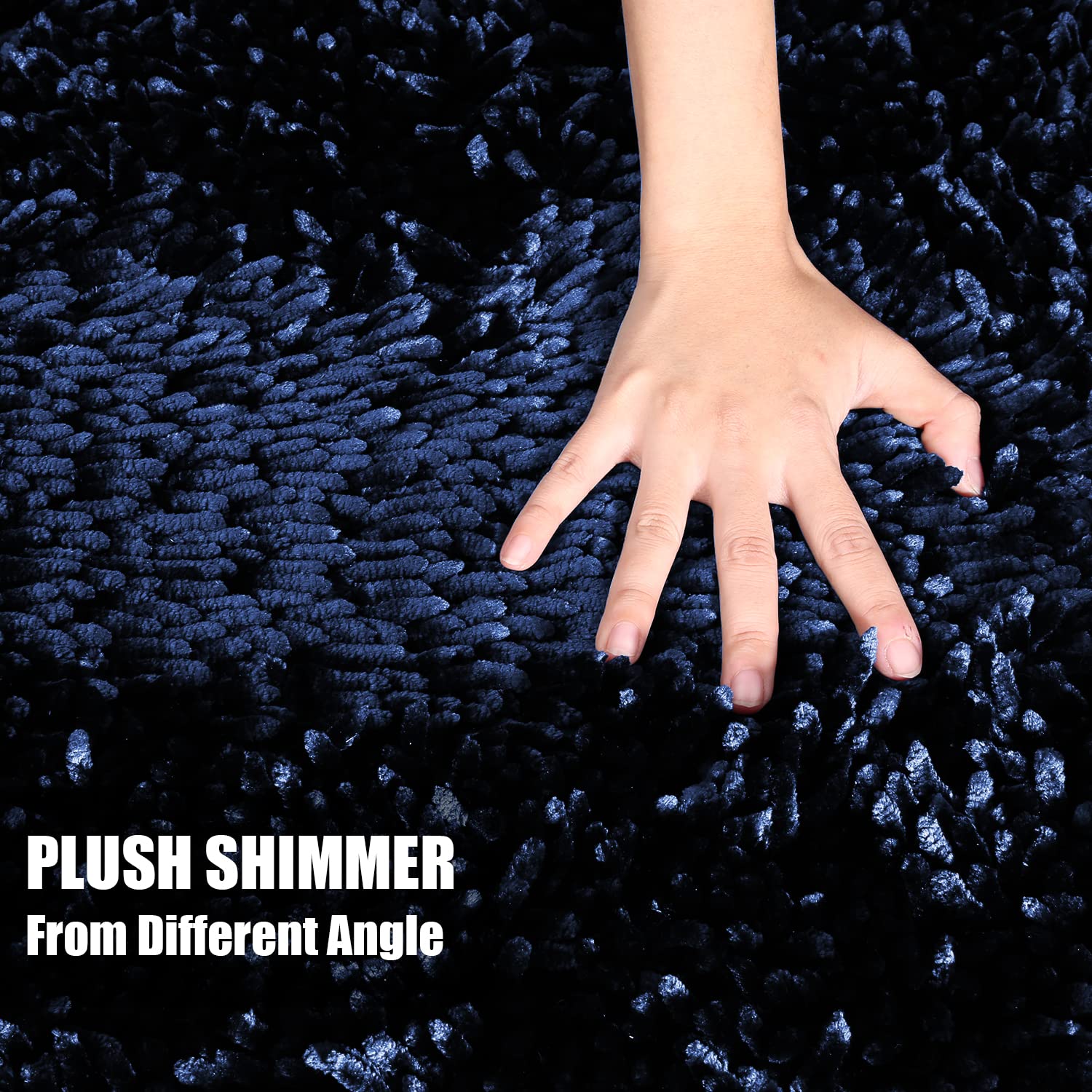 Yimobra Bathroom Rugs Sets 2 Piece, Luxury Extra Thick Bath Mats For Laundry Room Floor, Shaggy Fluffy Chenille Bathroom Rug Set