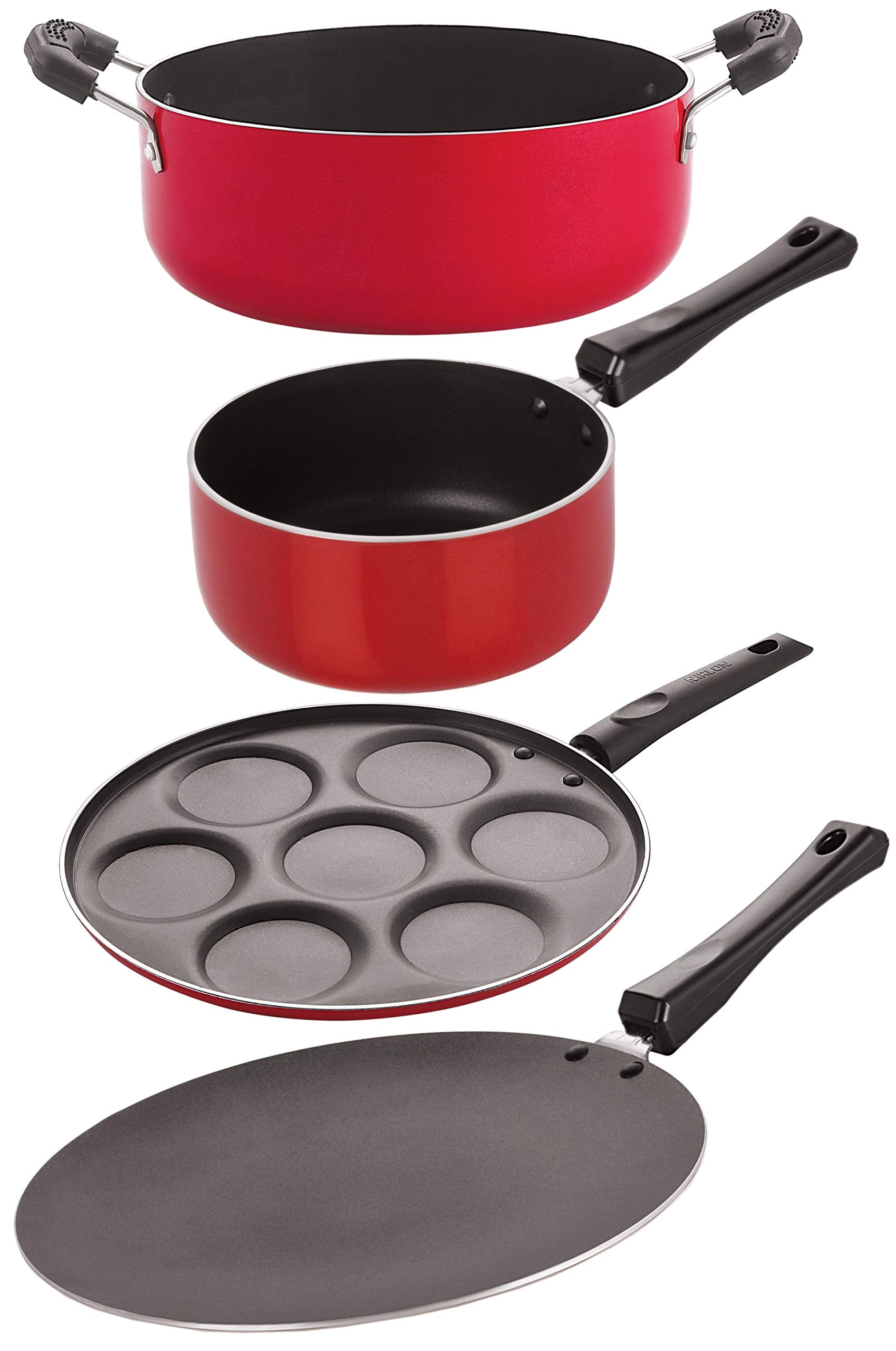 Nirlon NonStick Aluminium Cookware Gift Set(Ct12_Sp(M)_Up7_Cs24)