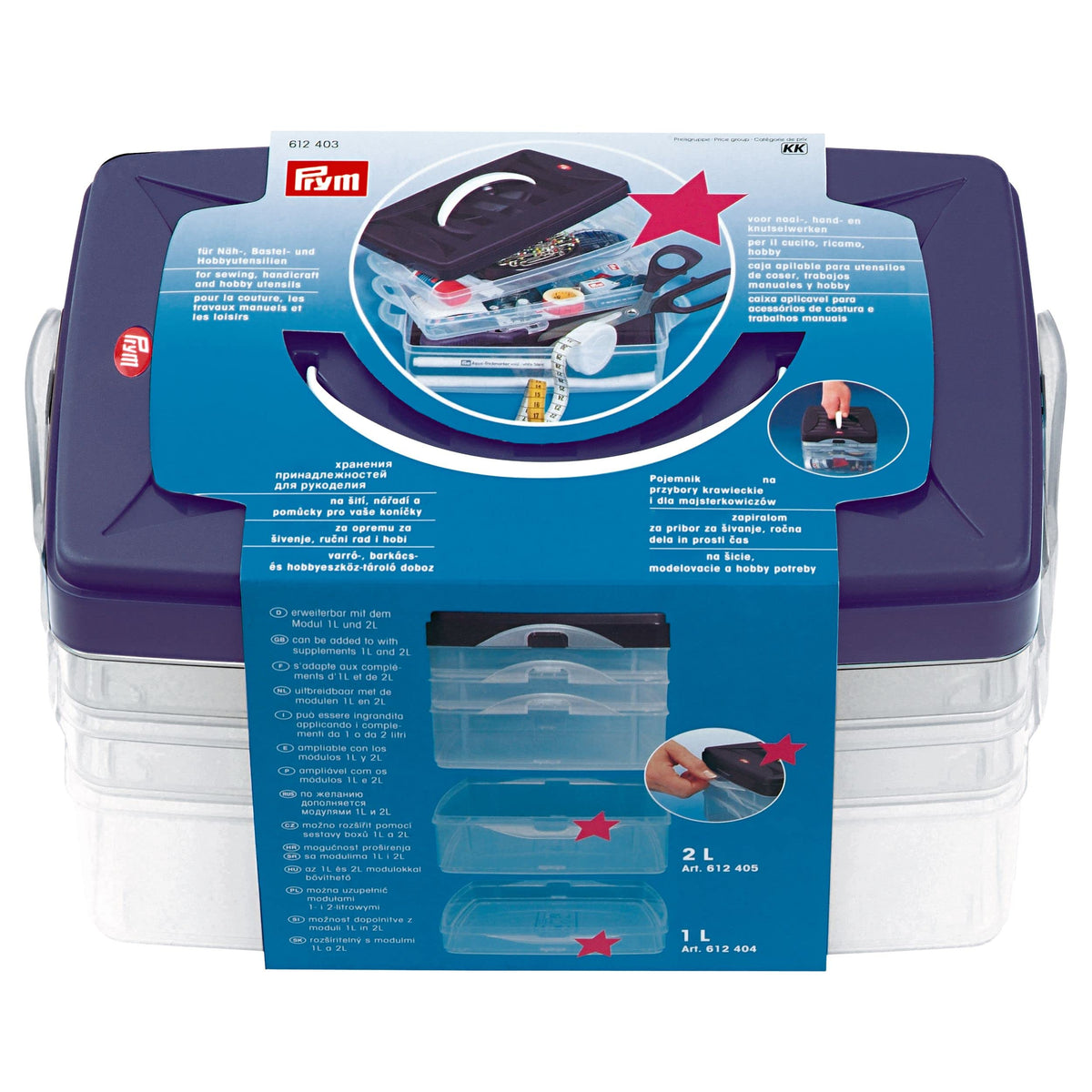 Prym Click Box, Clear, 24 X 16.5 X 14 Cm