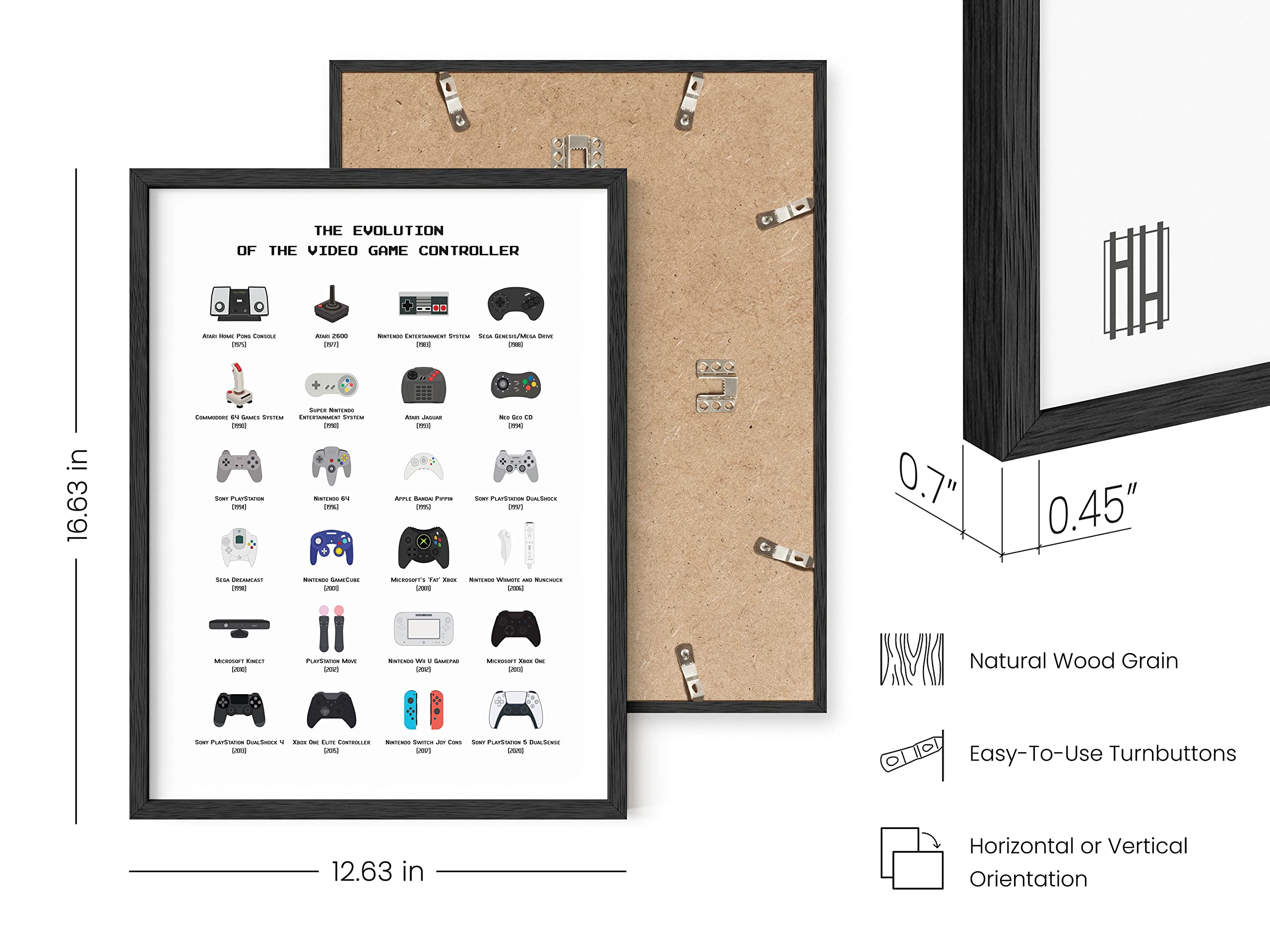 Haus And Hues Video Game Poster - Gamer Wall Decor For Boys Bedroom Posters, Video Game Room Decor For Teen Boys, Gaming Poster
