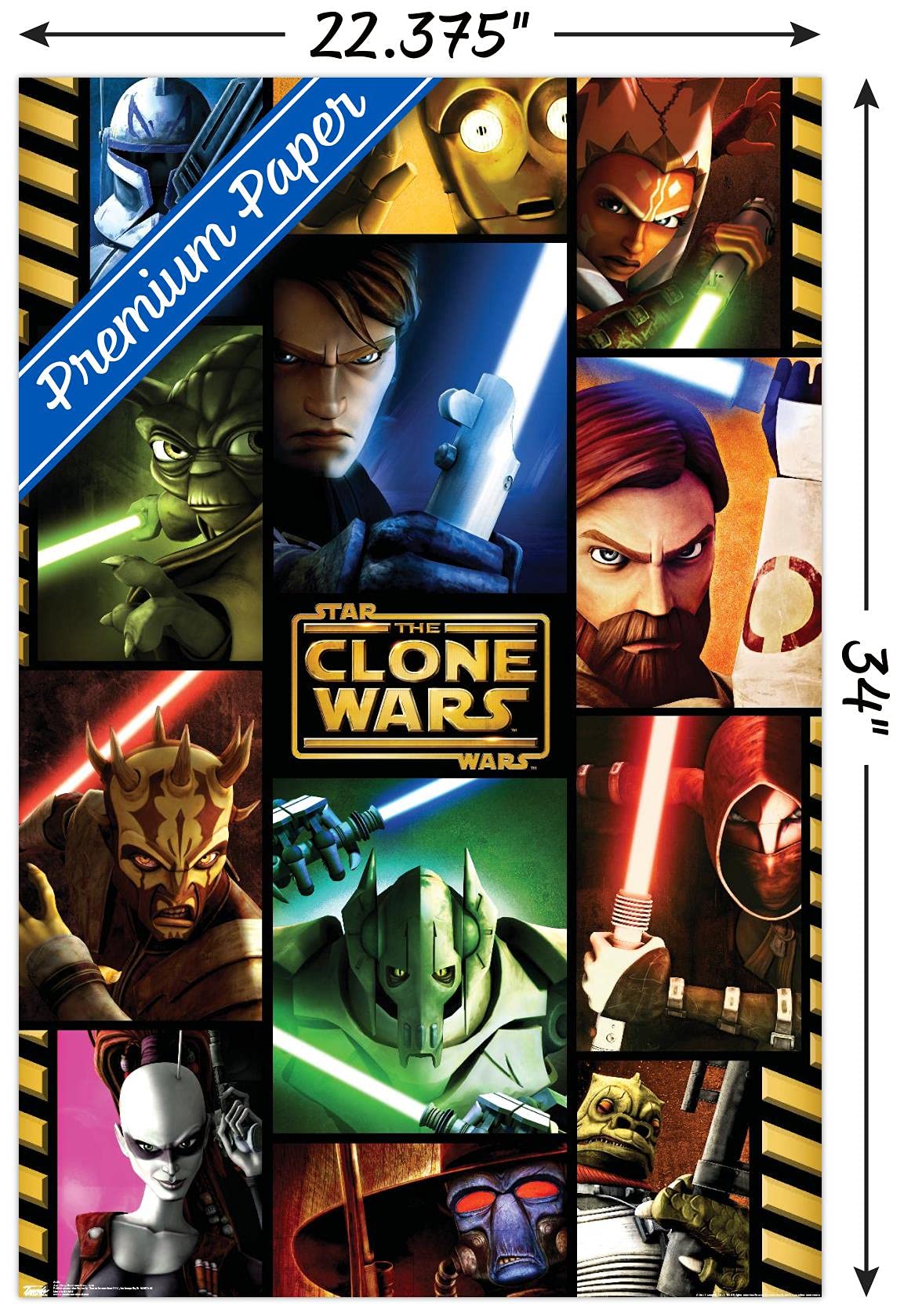 Trends International Star Wars: The Clone Wars Grid Wall Poster 22.375'' X 34''