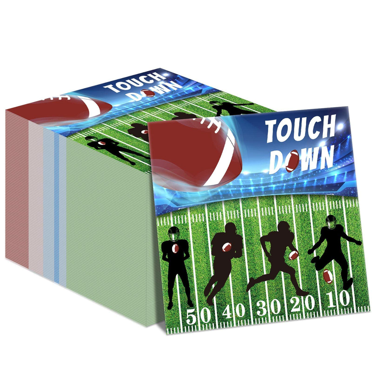 Football Napkins For Football Party Supplies Touchdown Football Game Day Themed Luncheon Paper Napkins Disposable Football Party