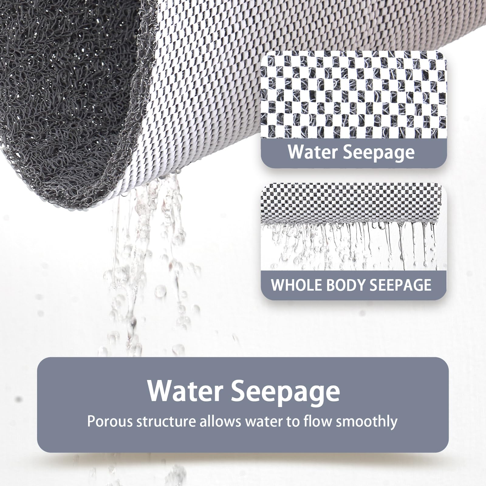 Non Slip Shower Mats For Inside Shower, 16X24 Inch, Anti-Slip Bathtub Mats For Bathroom, Foot Scrubber Loofah Bath Mats For Show