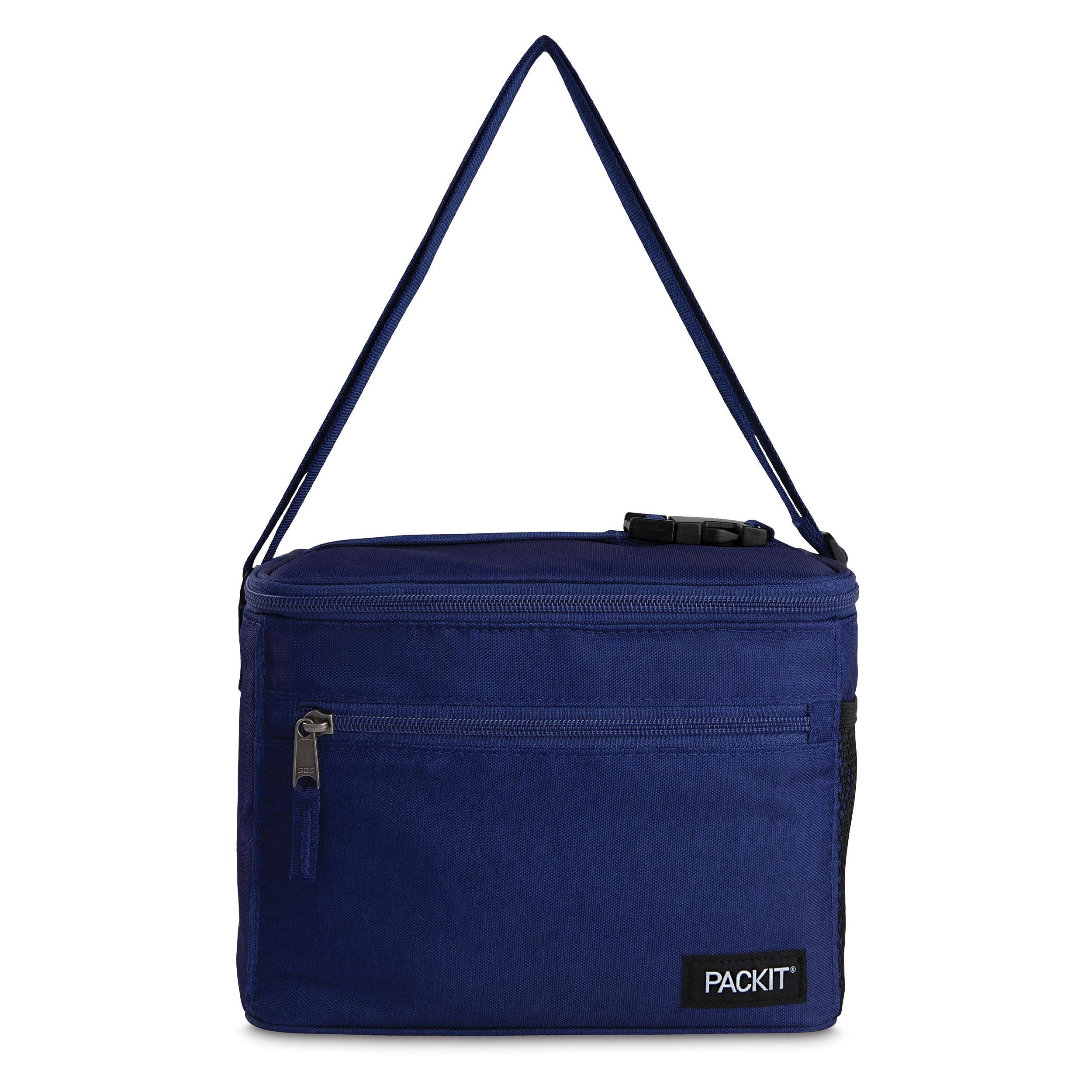 PackIt Freezable Essential Cooler, True Blue, Built with ECOFREEZE Technology, Fully Freezable, Collapsible, Reusable, With Adju