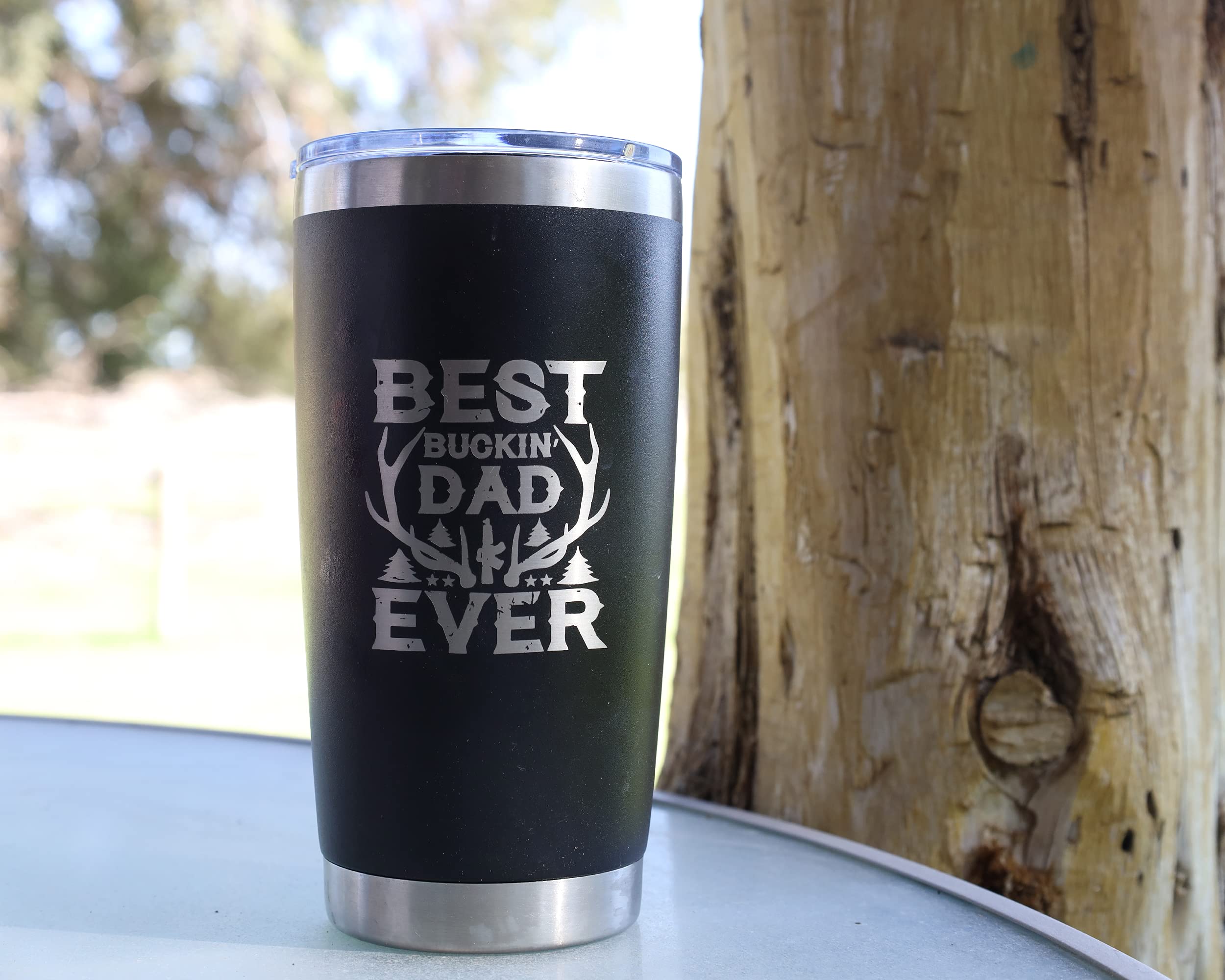 Dad Bod Nutrition Best Buckin Dad Ever Funny Tumbler 20 Ounce Black Coffee Mug For Fathers Day (Best Buckin Dad)