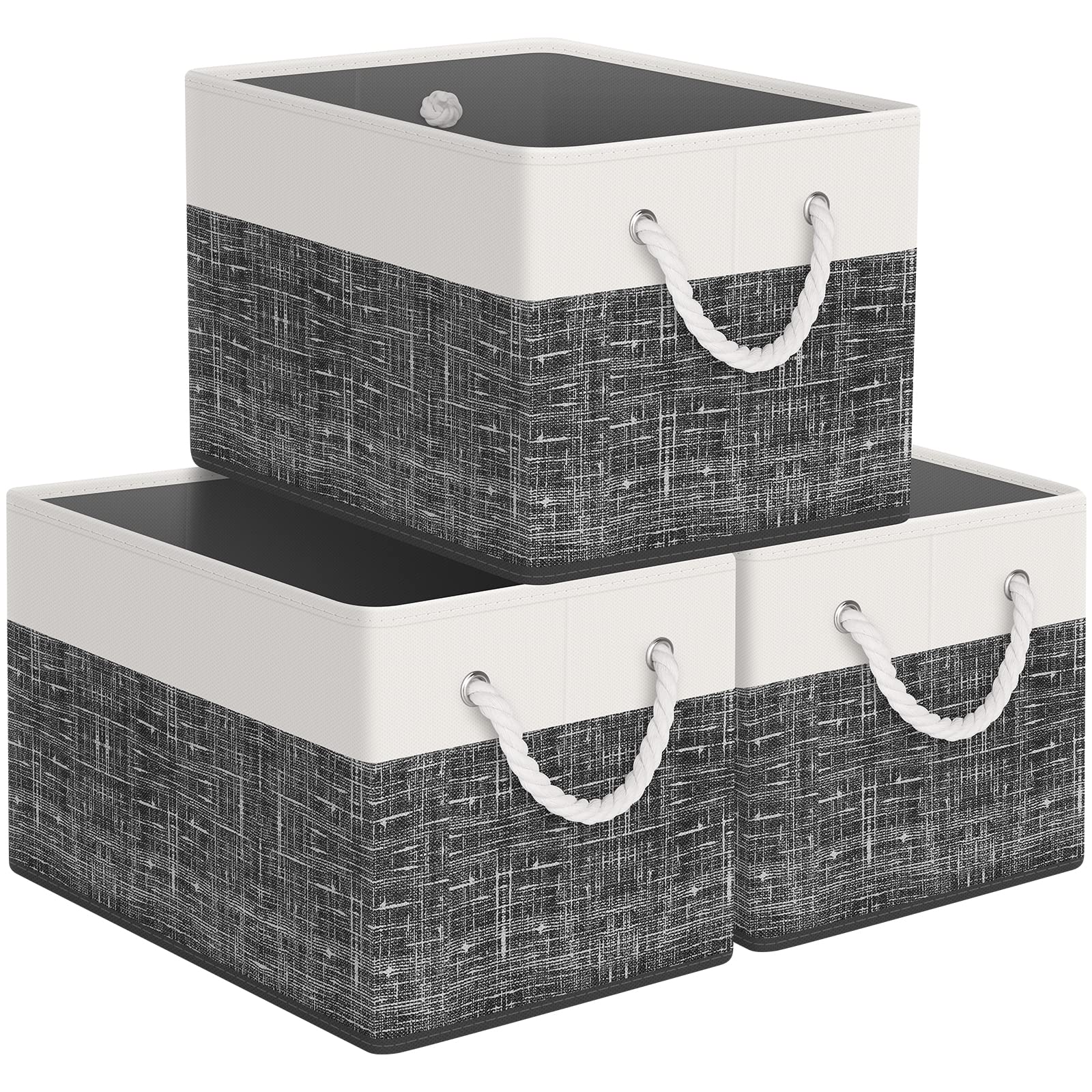 Storagetastic Storage Bin,Collapsible Storage Basket For Organizing,Large Storage Boxes With Rope Handles,Storage Containers,Clo