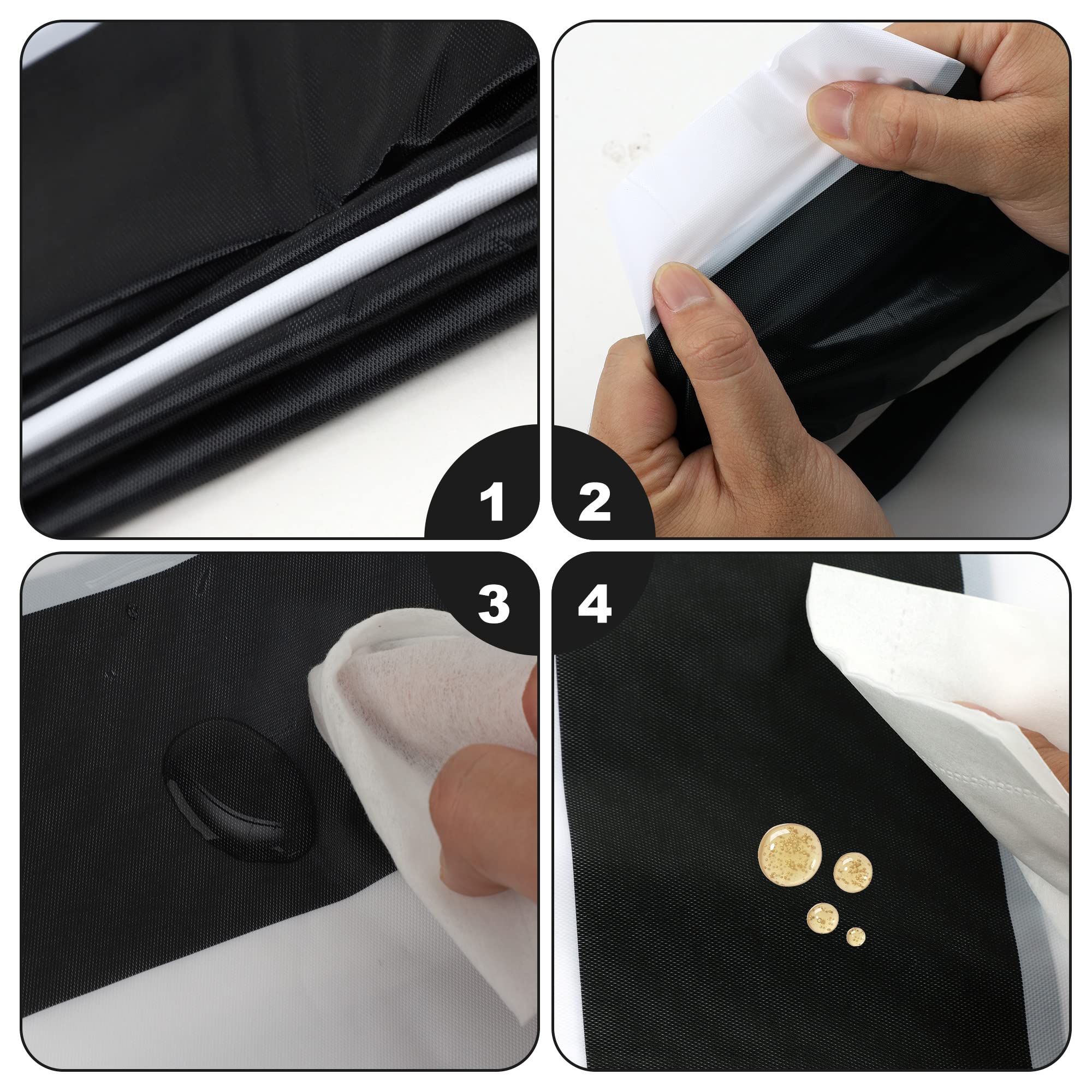 Peony Man 4 Pieces Black And White Striped Tablecloth Plastic Stripe Table Cover Waterproof Rectangle Tablecloth For Holiday Par