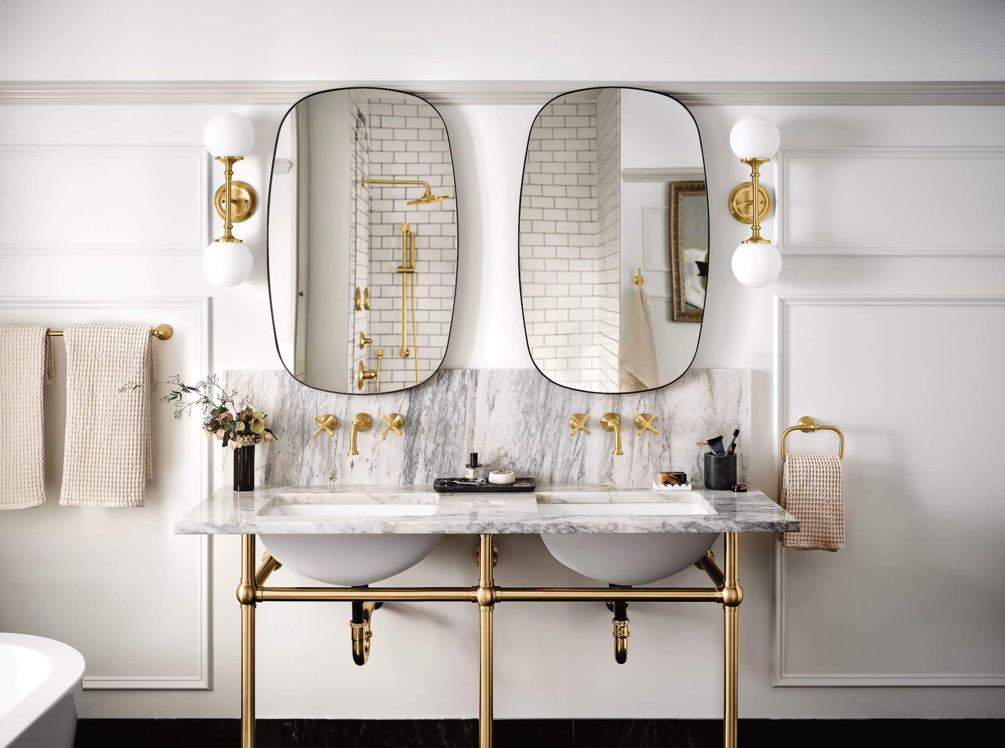 Moen YB0586BG Colinet Bathroom Hand -Towel Ring  Brushed Gold