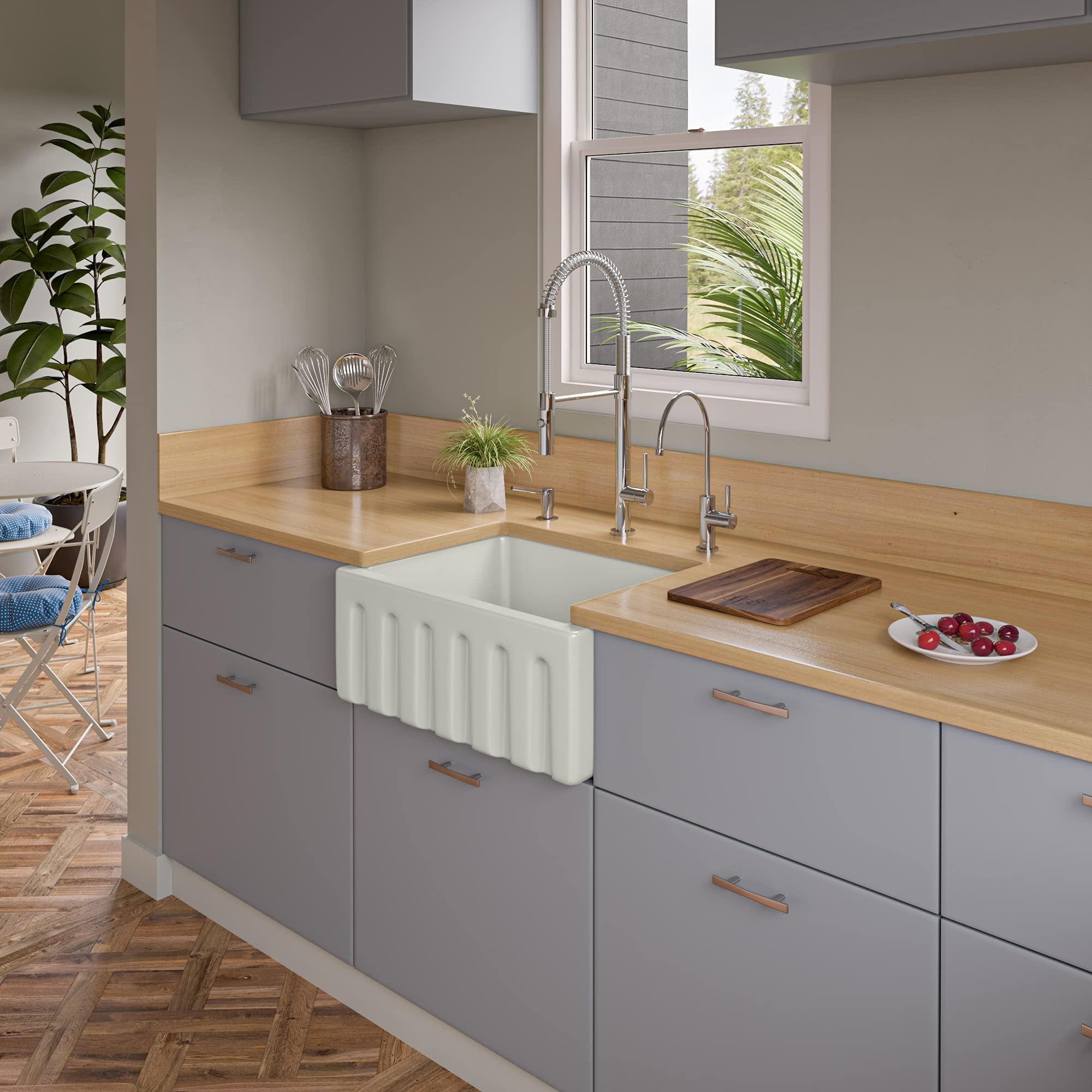 Alfi Brand Ab2418Hs-B Kitchen Sink 24 Biscuit