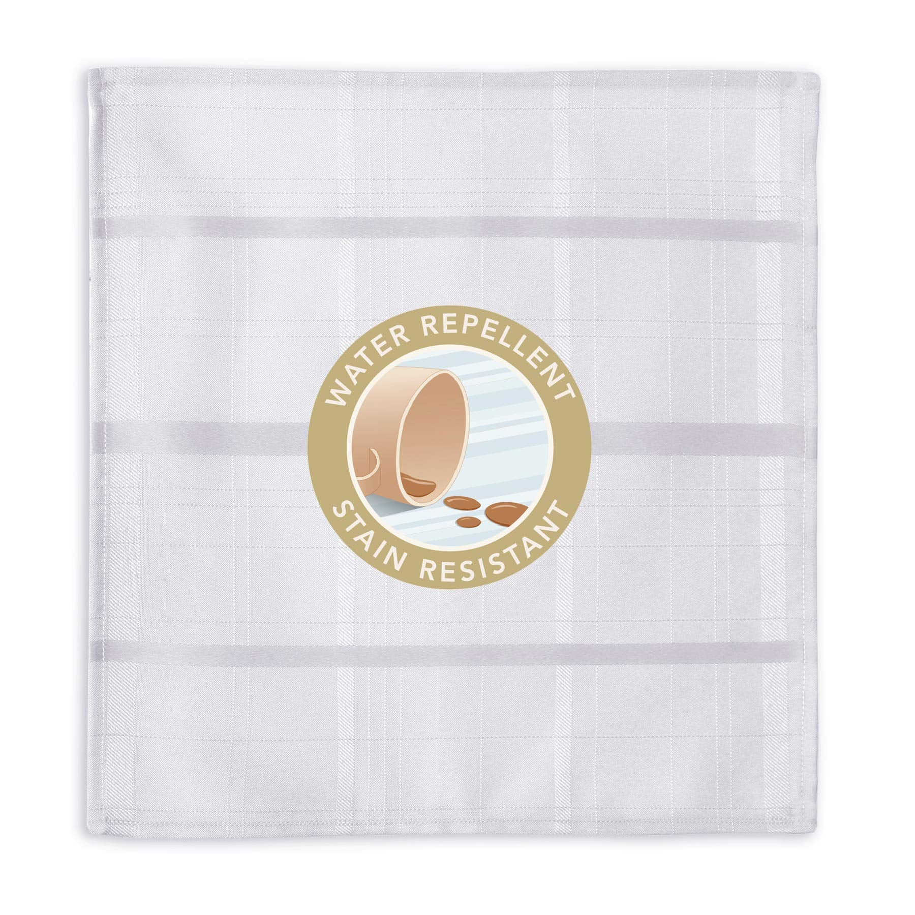 Newbridge Elegance Plaid No-Iron Soil Resistant Fabric Woven Tablecloth - 60 X 84 Oblong - White