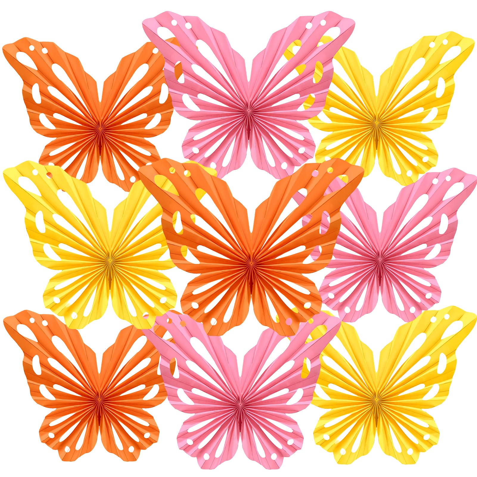 Sunbeauty Butterfly Decorations Paper Fans Classroom Decoration Paper Fans Decoration Hanging Paper Fans Butterfly Baby Shower D