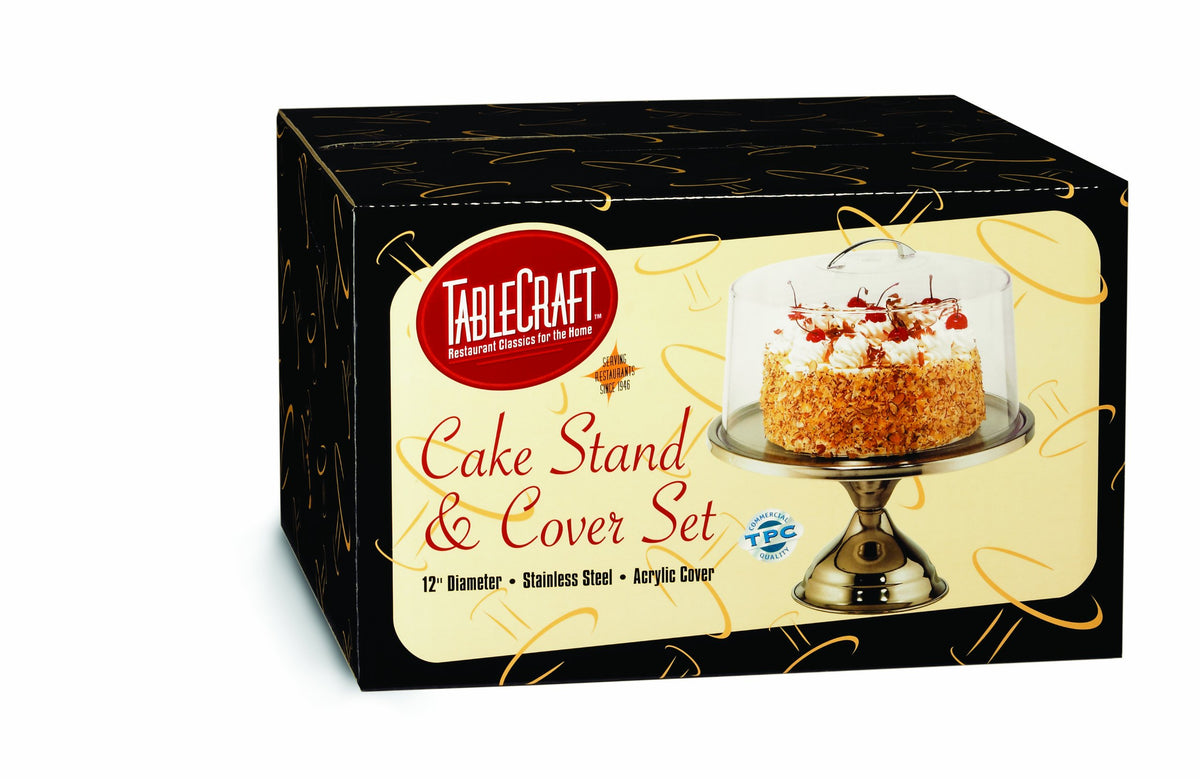 Tablecraft Products H821422 Combo Pack Cake Stand/Cover