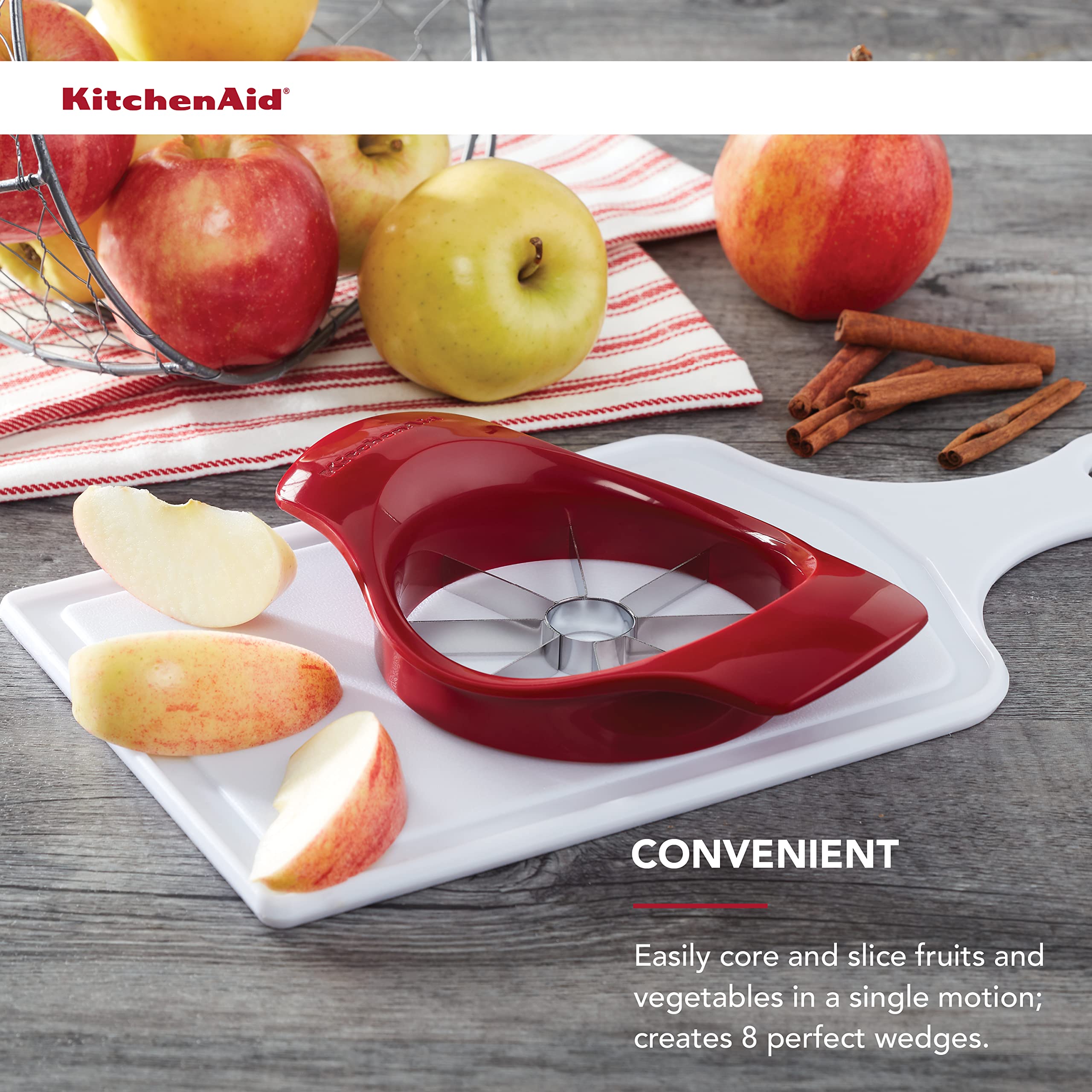 FRUIT SLICER ABS/SS RED (Pack of 1)