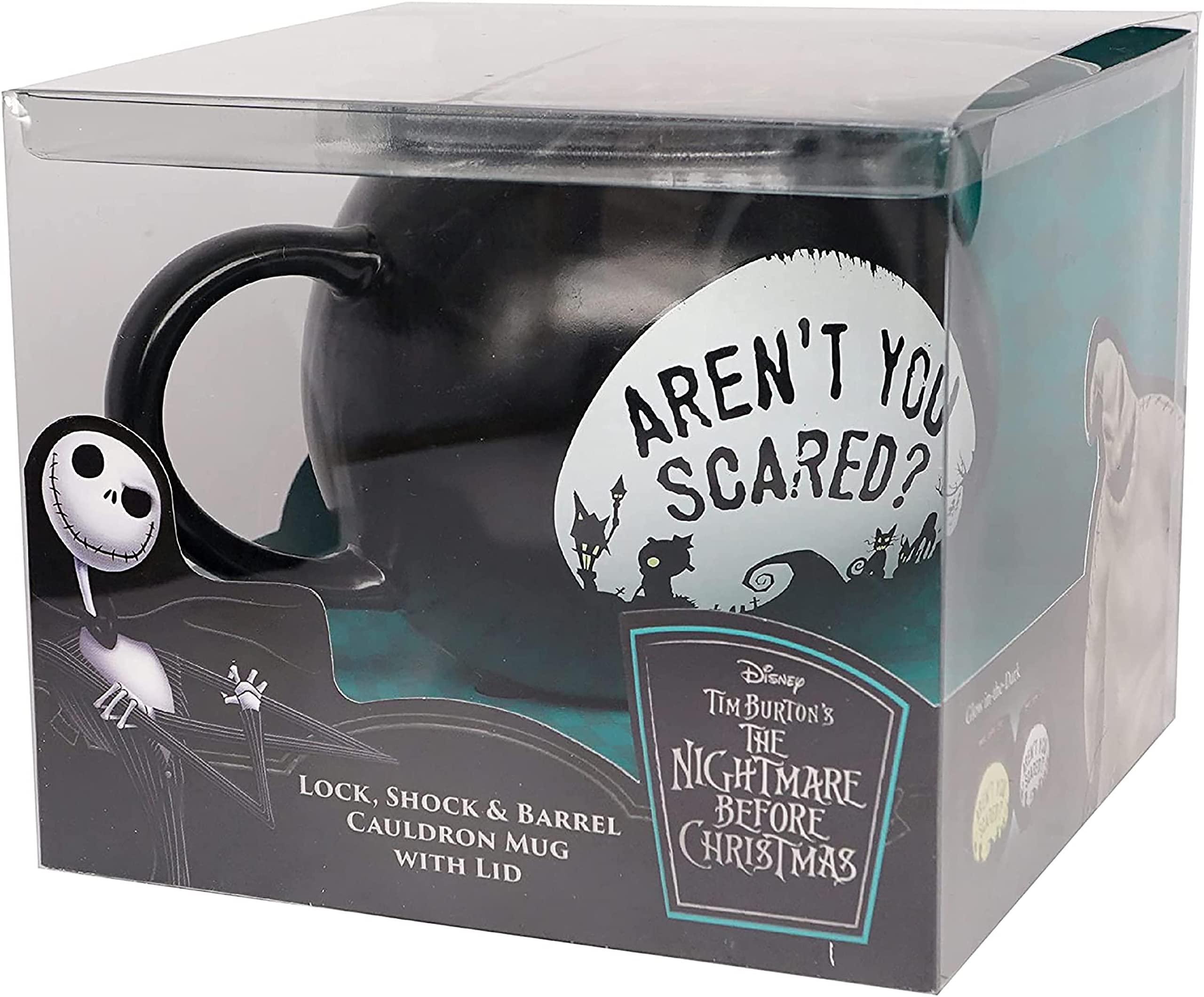 Nightmare Before Christmas Nbc Group Cauldron Mug With Cover, Black