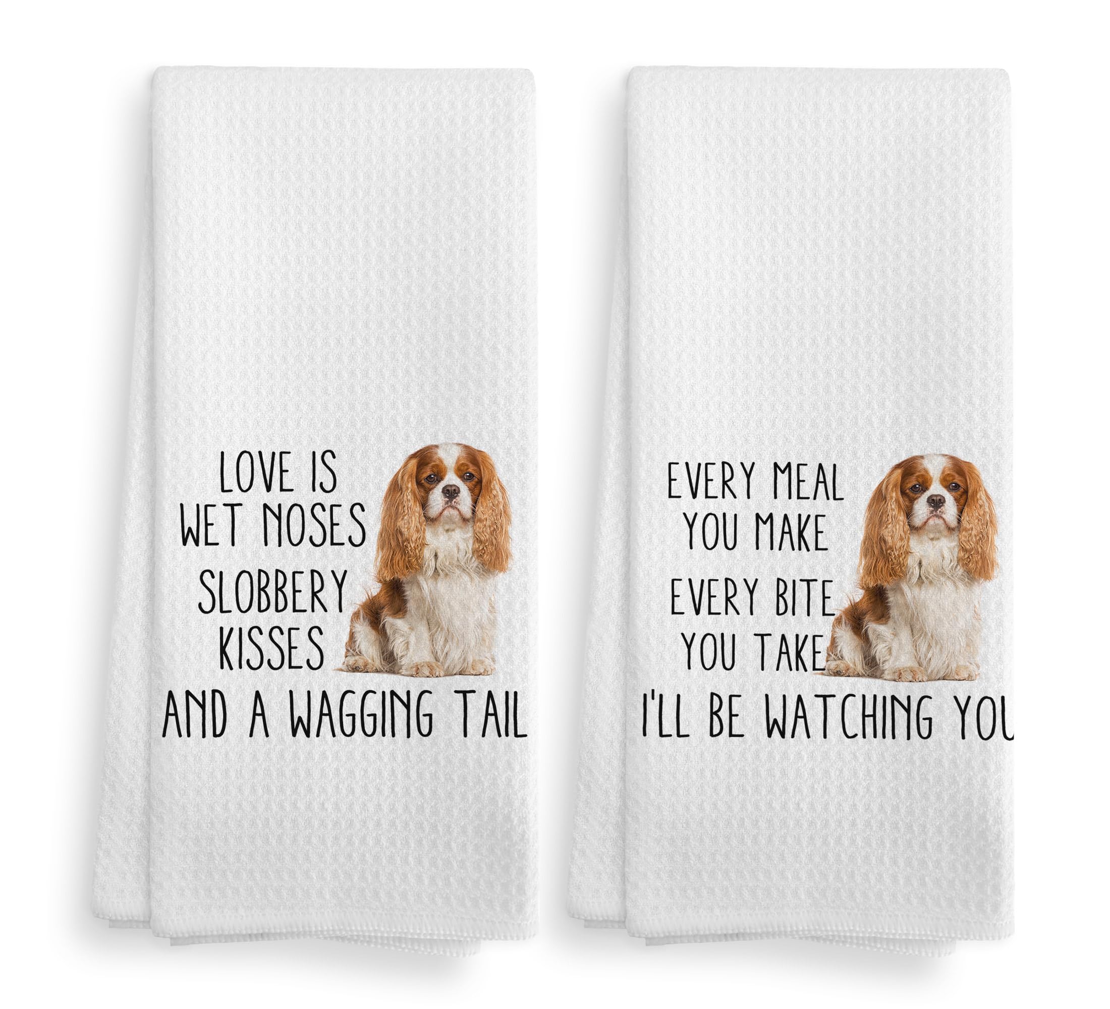 NOQL Cavalier King Charles Spaniel Towel, Dog Kitchen Towels, Cavalier King Charles Spaniel Dog Kitchen Towels and Dishcloths Se