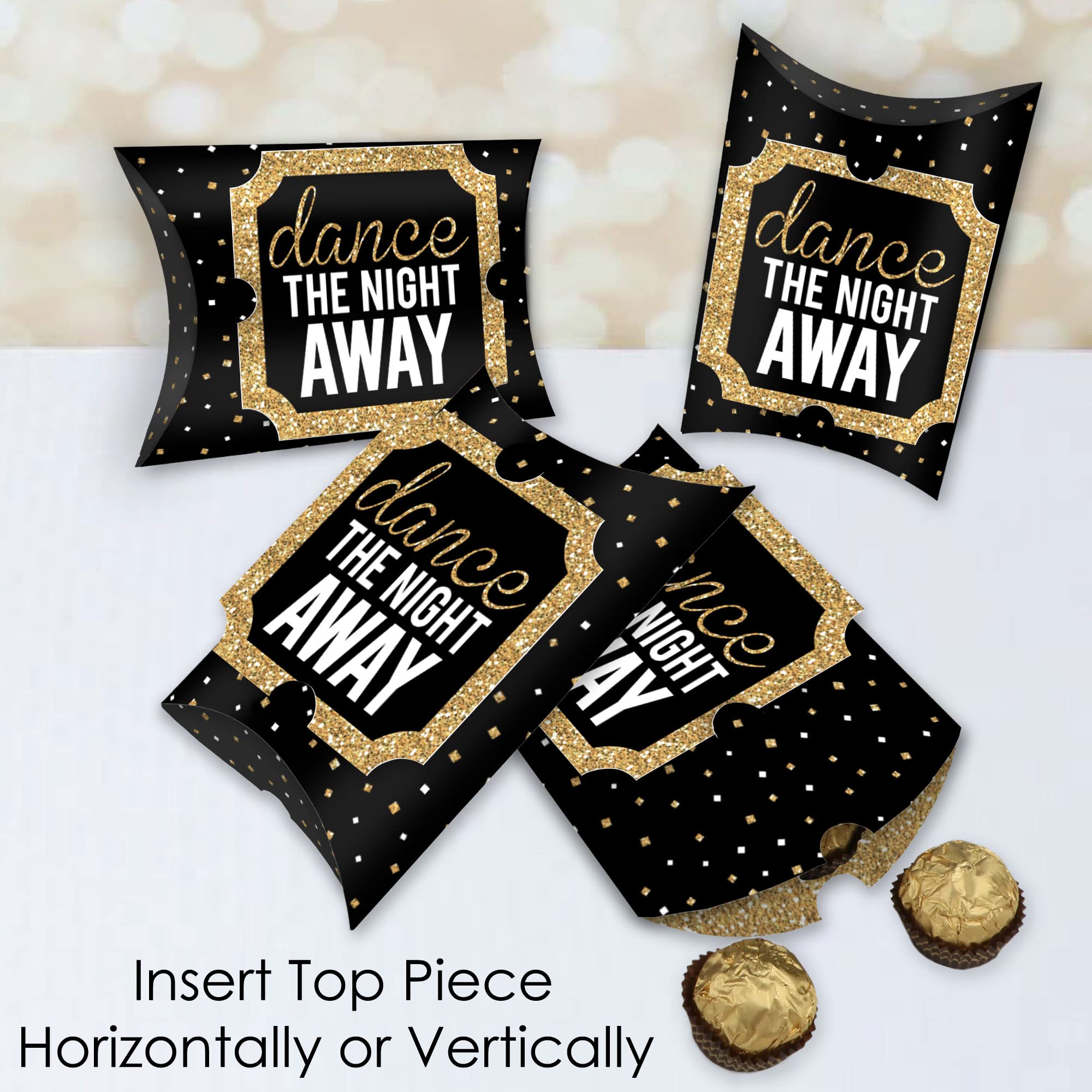 Big Dot Of Happiness Prom - Favor Gift Boxes - Prom Night Party Large Pillow Boxes - Set Of 12