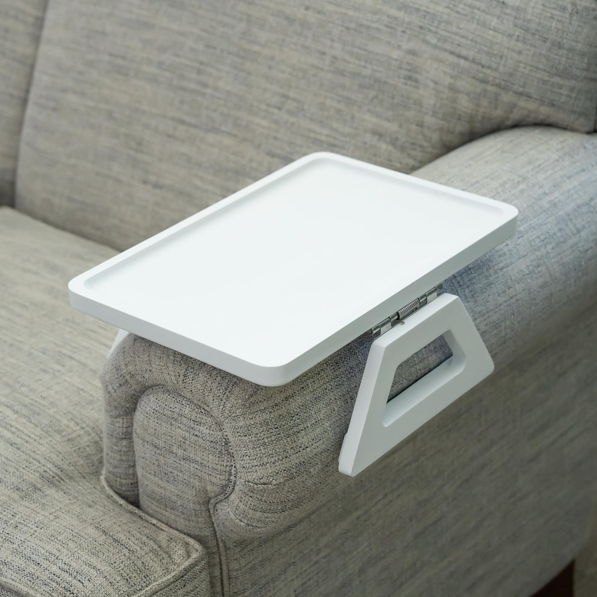 Shamrock Home Bamboo Trayble Couch Arm Table, Clip On Tray Sofa Table For Couches. Sofa Arm Tray, Armchair Table For Tv Dinners,
