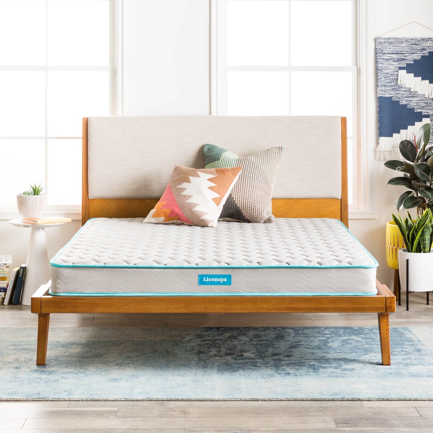 Linenspa 6 Inch Mattress - Firm Feel - Bonnell Spring With Foam Layer - Mattress In A Box - Youth Or Kids Bed - Guest Bedroom -