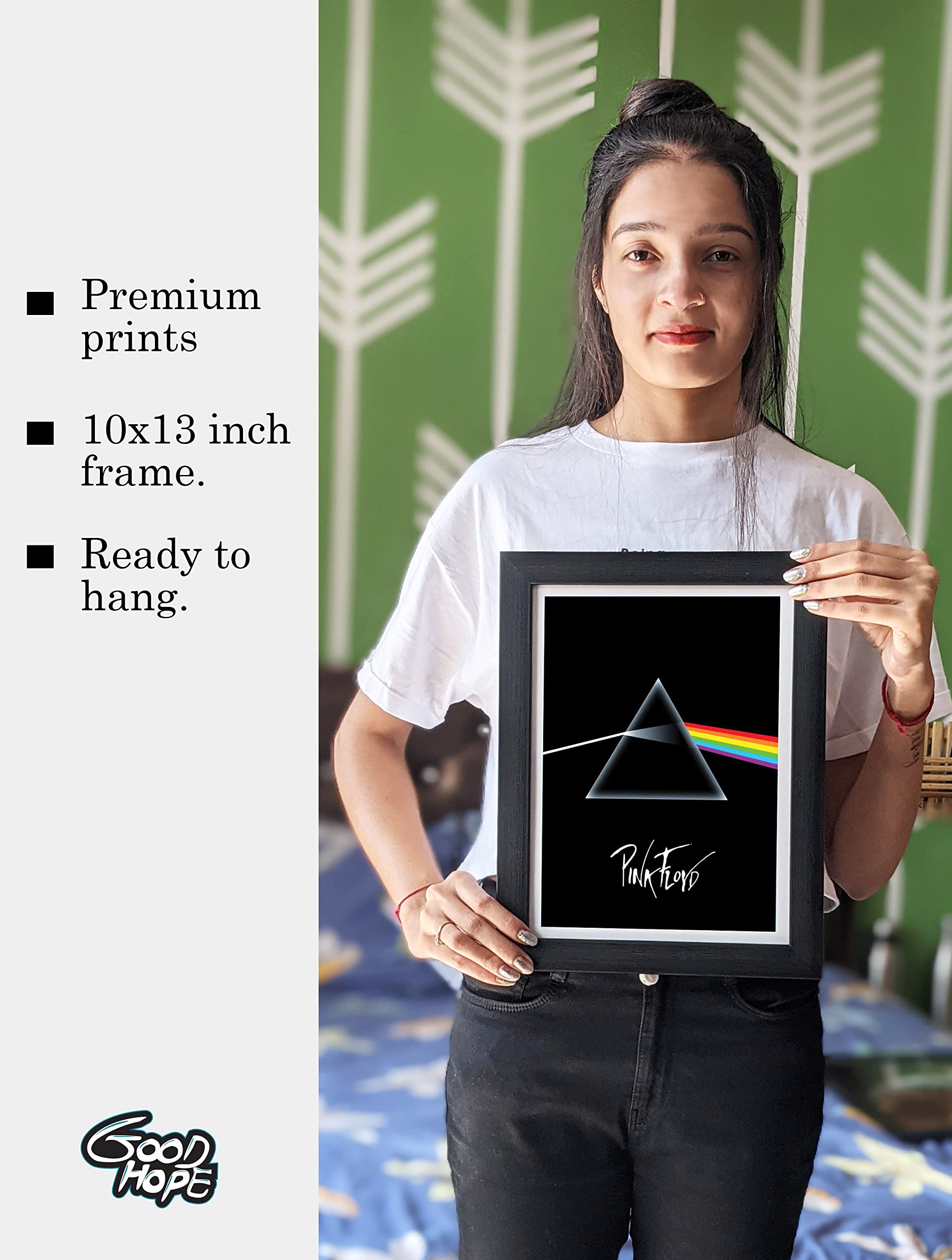 Good Hope - Pink Floyd Framed Poster Acrylic Glass For Room & Office (10 Inch X 13 Inch, Multicolor)