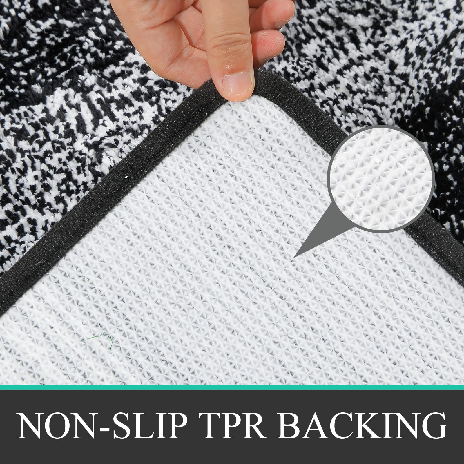 Bsmathom Bath Rug Set 4 Piece With Toilet Lid Cover And Rug Set, Non Slip Bath Mats For Bathroom, Soft Shaggy Absorbent Bathroom