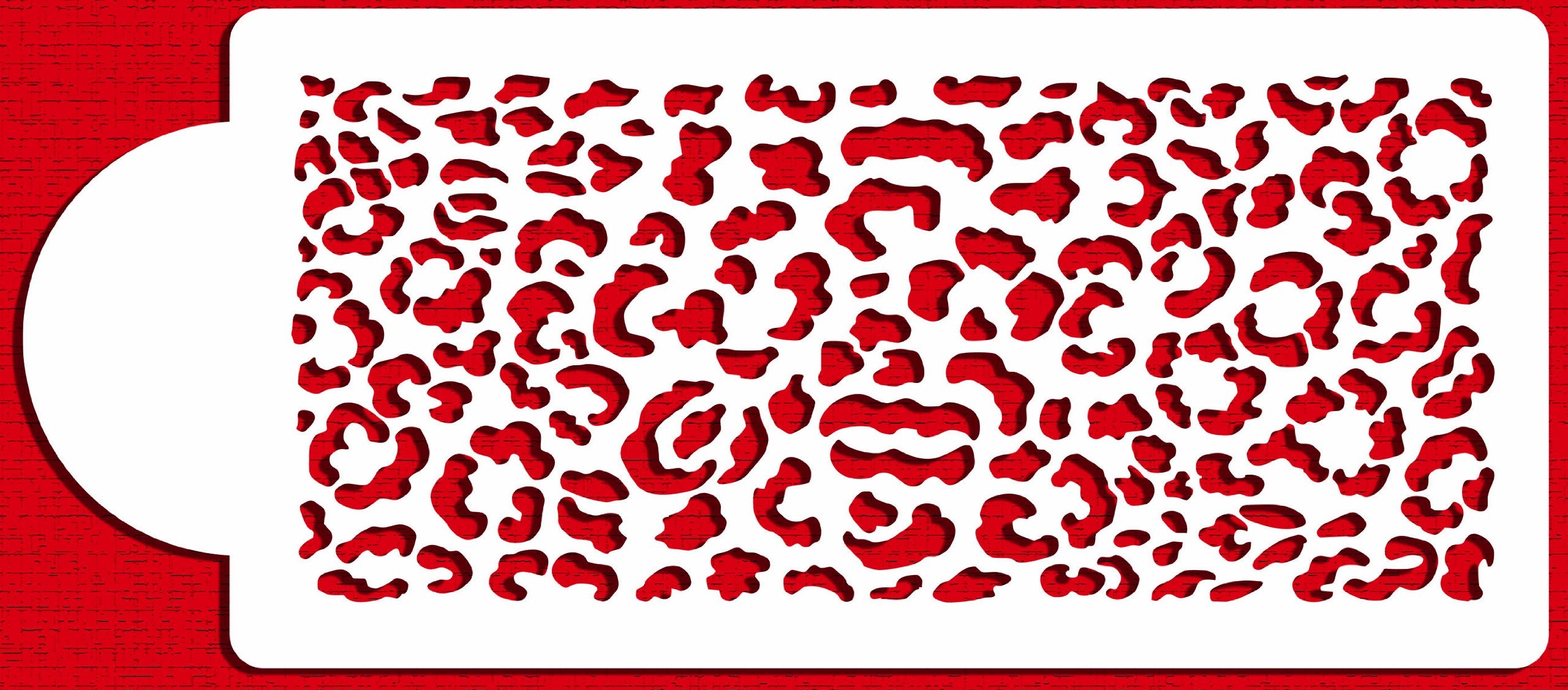 Designer Stencils Leopard Skin Cake Stencil, Beige/Semi-Transparent