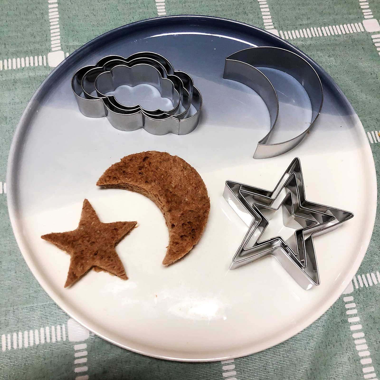 Lubtosmn Twinkle Twinkle Little Star Cookie Cutter Set-7 Piece-From 3.5'' To 1.6''-Cloud, Star, Moon Cookie Cutters For Baby Sho