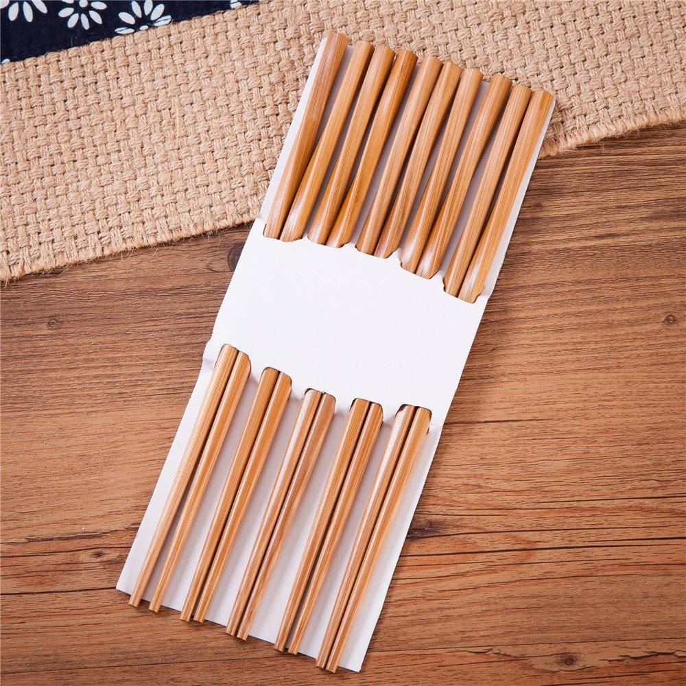 THY COLLECTIBLES Bamboo Chopsticks - 10 Durable Twist Pairs, Model CHOP-5-304, Eco-Friendly Material