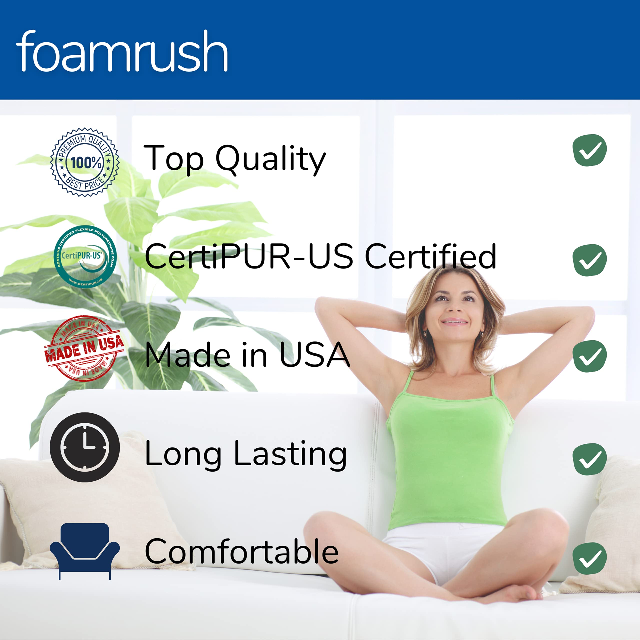 Foamrush 6-Inch Bunk (30'' X 75'') Mattress Cooling Gel Memory Foam Rv Mattress Replacement, Medium Firm, Comfort, Pressure Reli