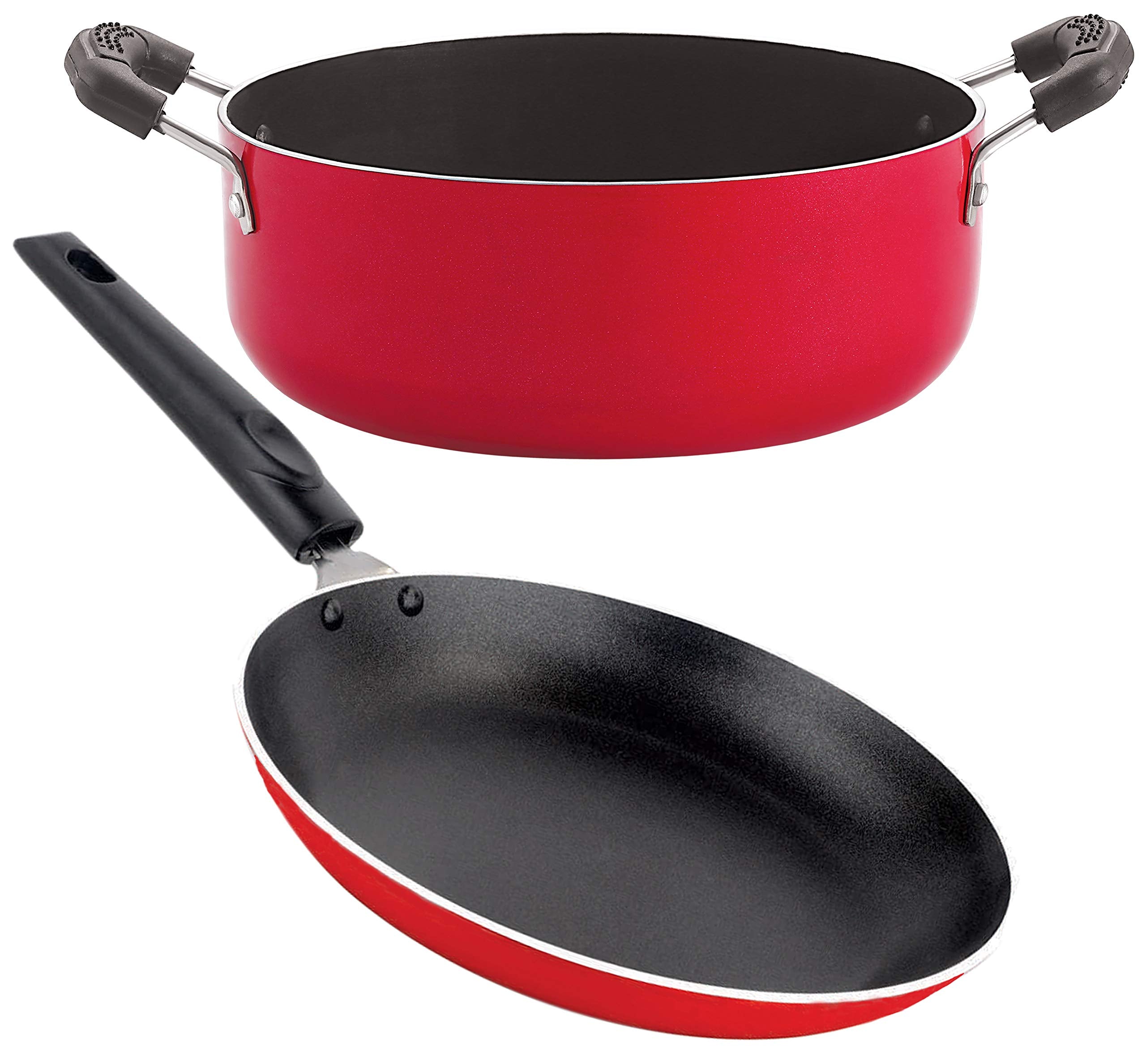 Nirlon NonStick Odor Free Aluminium Casserole And Tapper Pan Combo Item Set