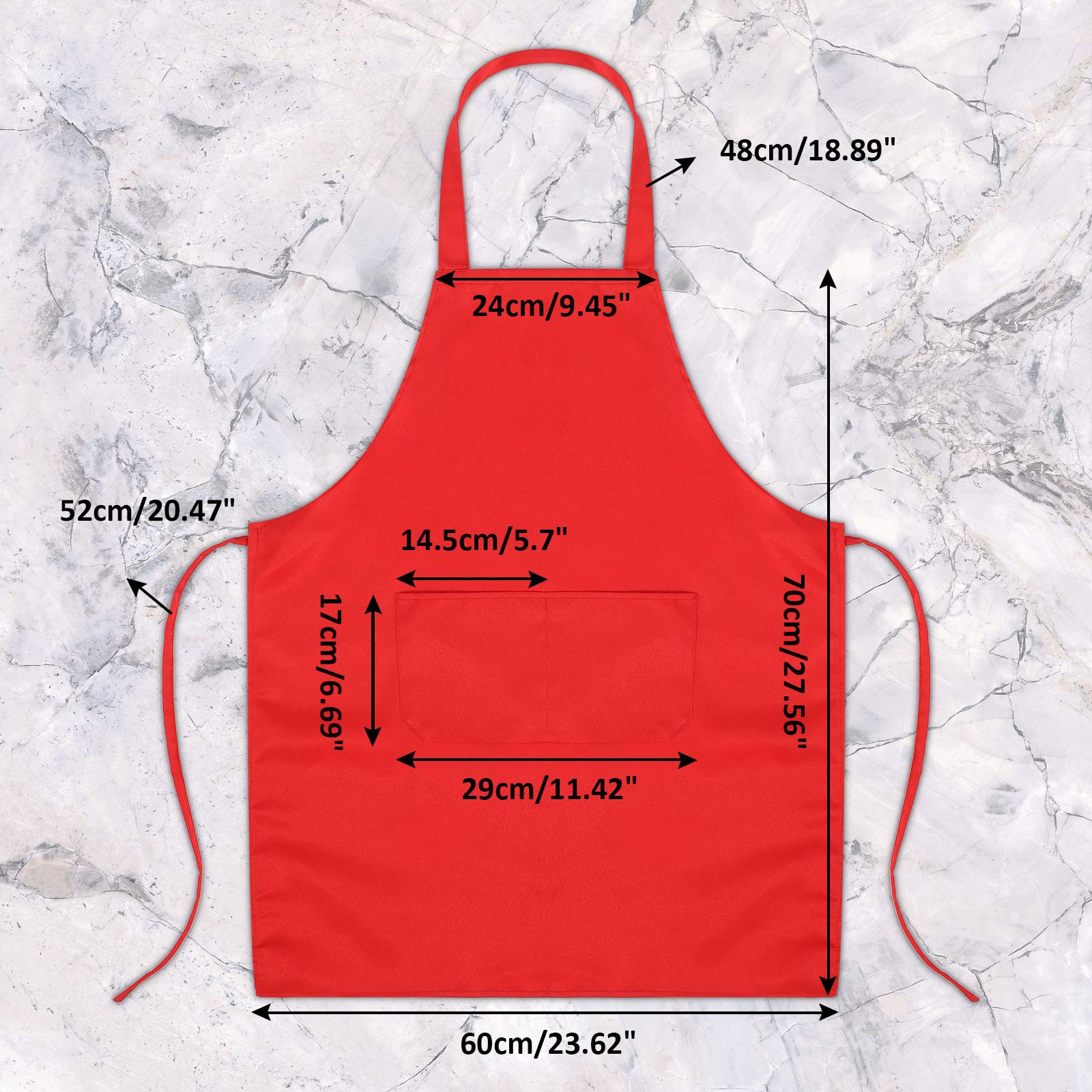 Syhood 18 Pack Bib Apron Bulk Unisex Plain Adjustable Apron With Pocket For Chef Cook Craft Kitchen Painting(Mixed Colors)