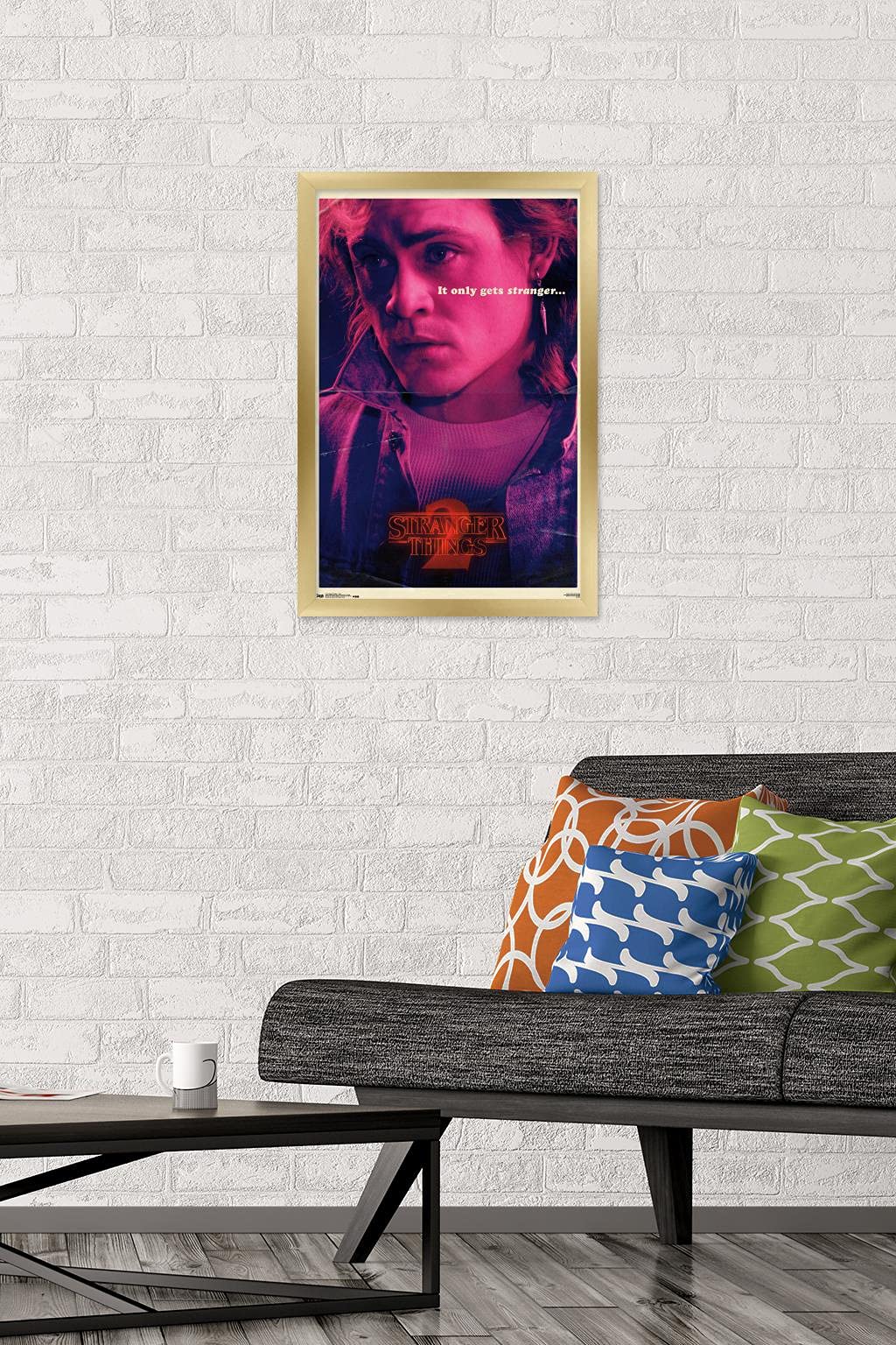 Trends International Netflix Stranger Things: Season 2 - Billy Wall Poster, 14.725'' X 22.375'', Gold Framed Version
