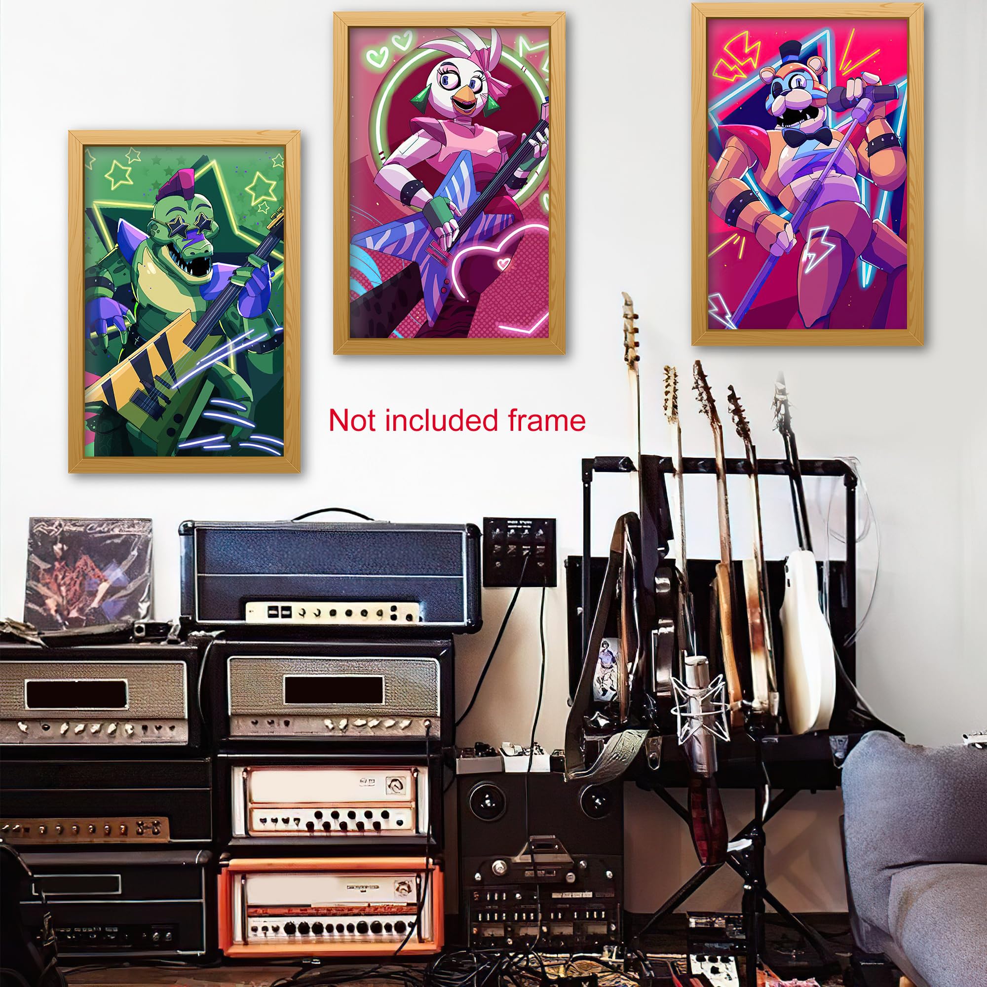 Pounchi Horror Game Posters (8 Pack With Wall Collage Kit) 11.2'' X 16.5'' Unframed Version Hd Printing Poster For Cartoon Decor