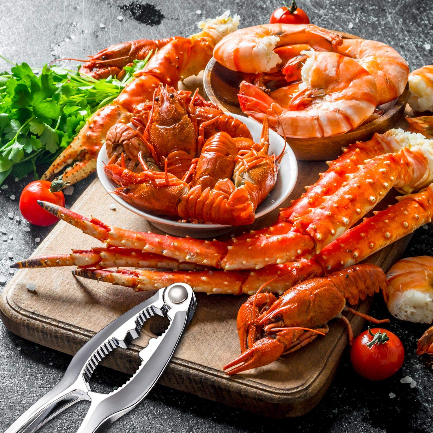 20 Pcs Crab Crackers, Crab Crackers And Tools Seafood Crackers Stainless Steel, Lobster Crab Leg Crackers Opener Set, Shellfish