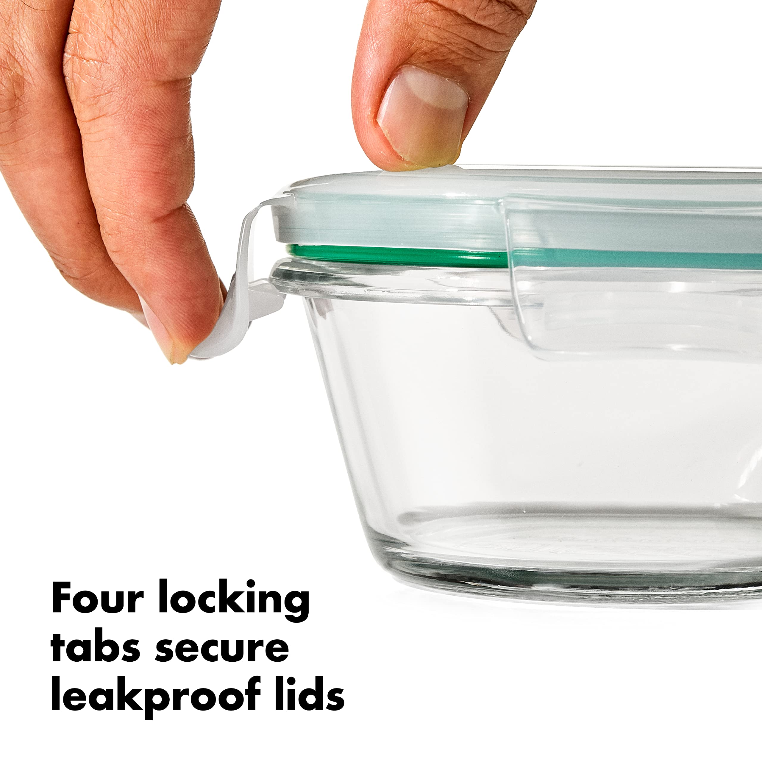 Oxo Good Grips 8 Piece Prep, Serve And Store Smart Seal Glass Food Storage Set