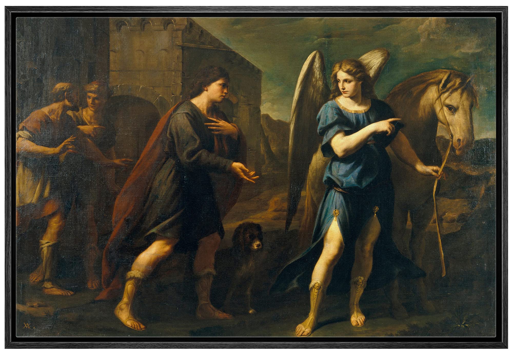 Wall26 Framed Canvas Print Wall Art Tobias Meets Archangel Raphael By Andrea Vaccaro People Historic Illustrations Fine Art Trad